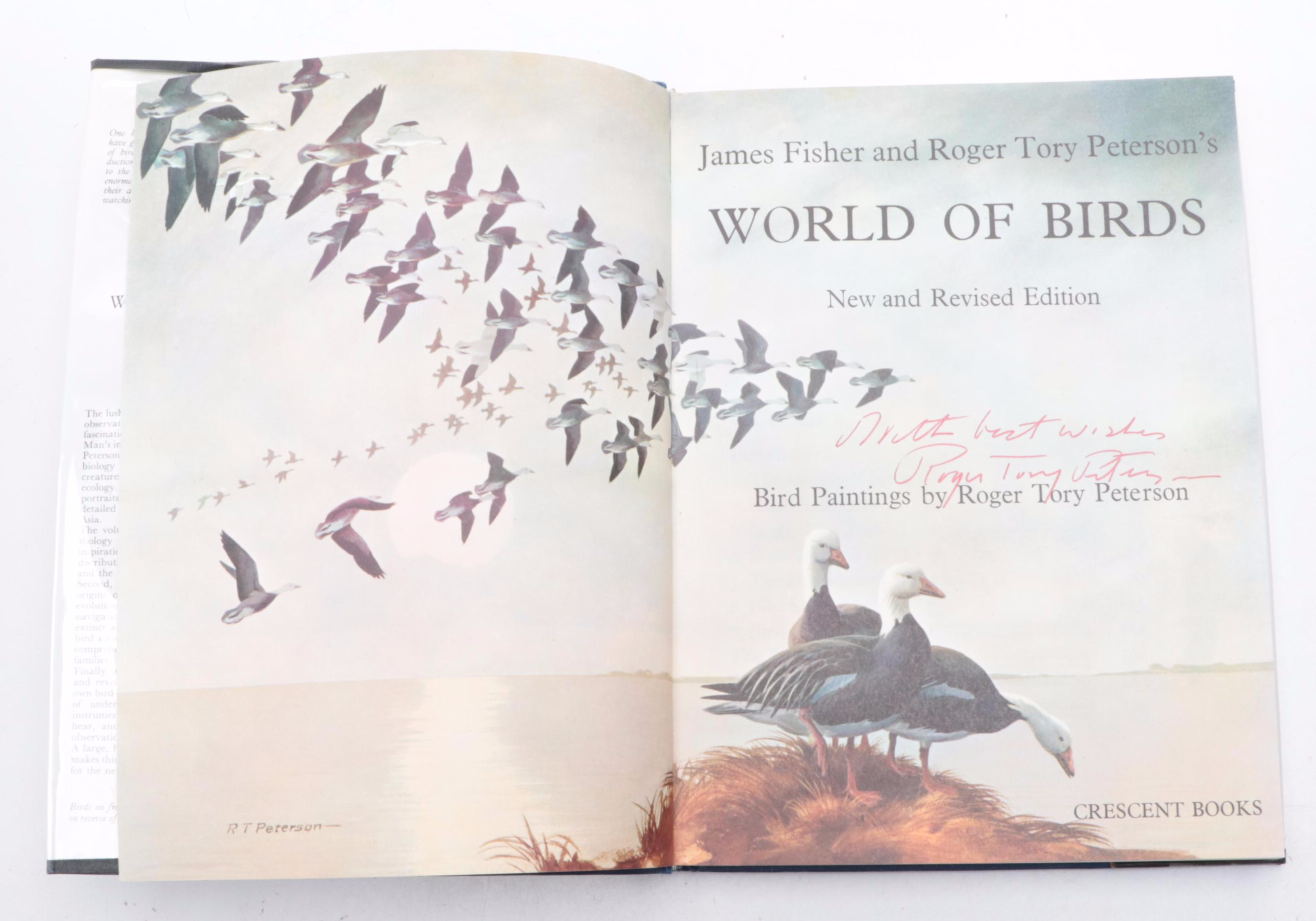 Signed "World of Birds" by Roger Tory Peterson with Other Bird Books