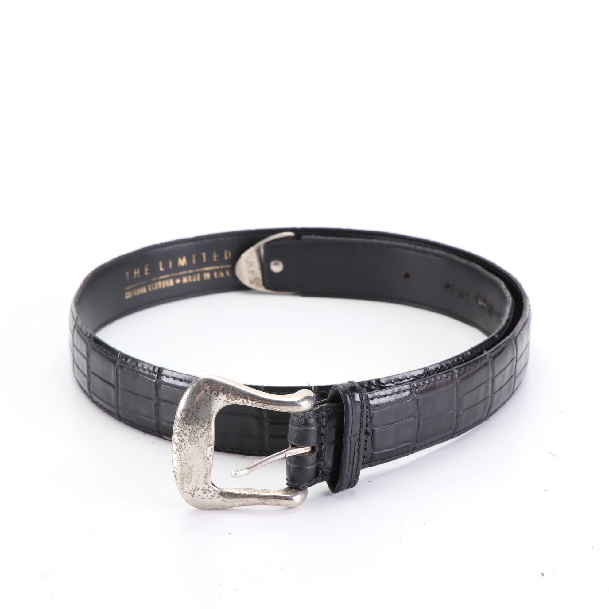 The Limited, FOB Trading, and Harvé Benard Embossed Leather Belts