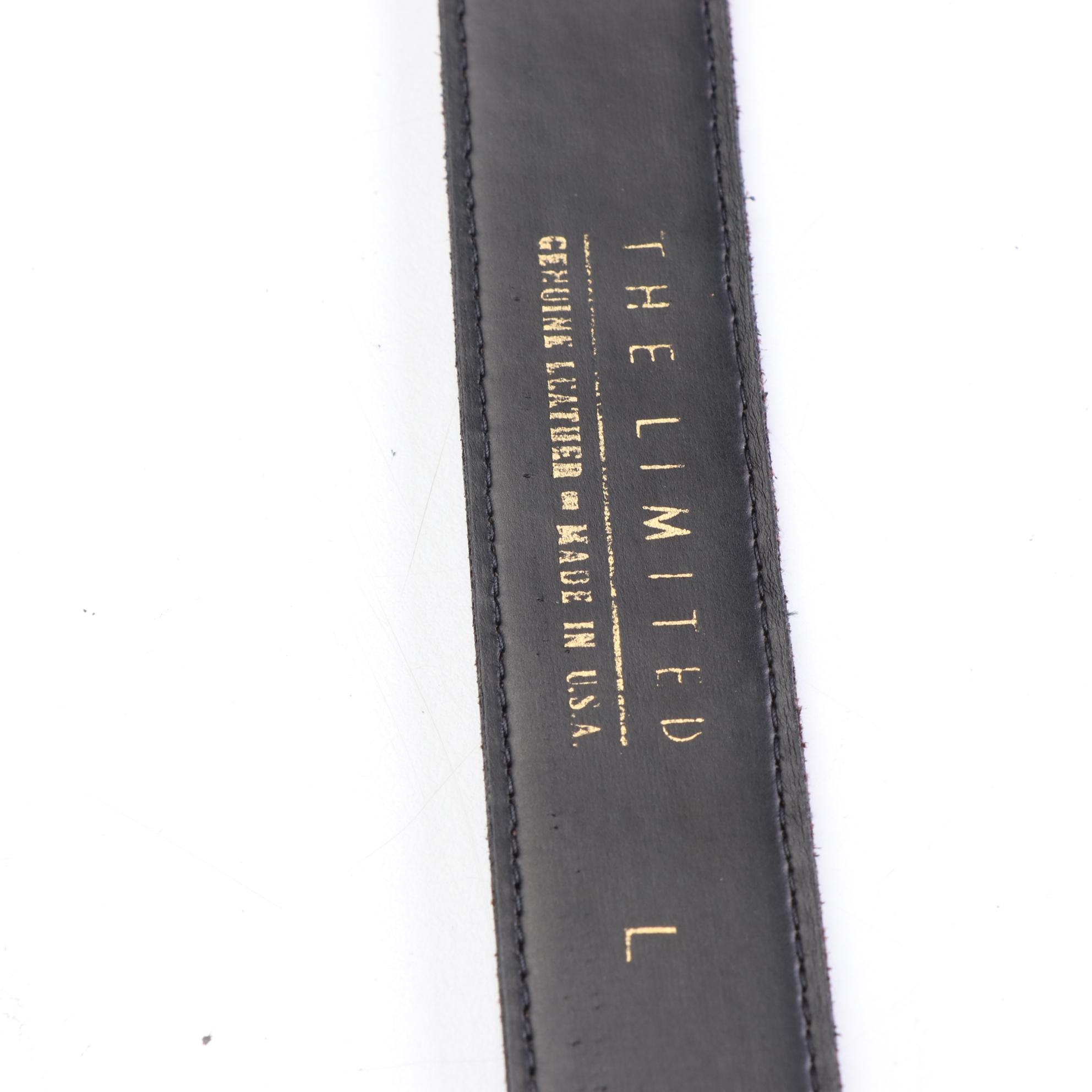 The Limited, FOB Trading, and Harvé Benard Embossed Leather Belts