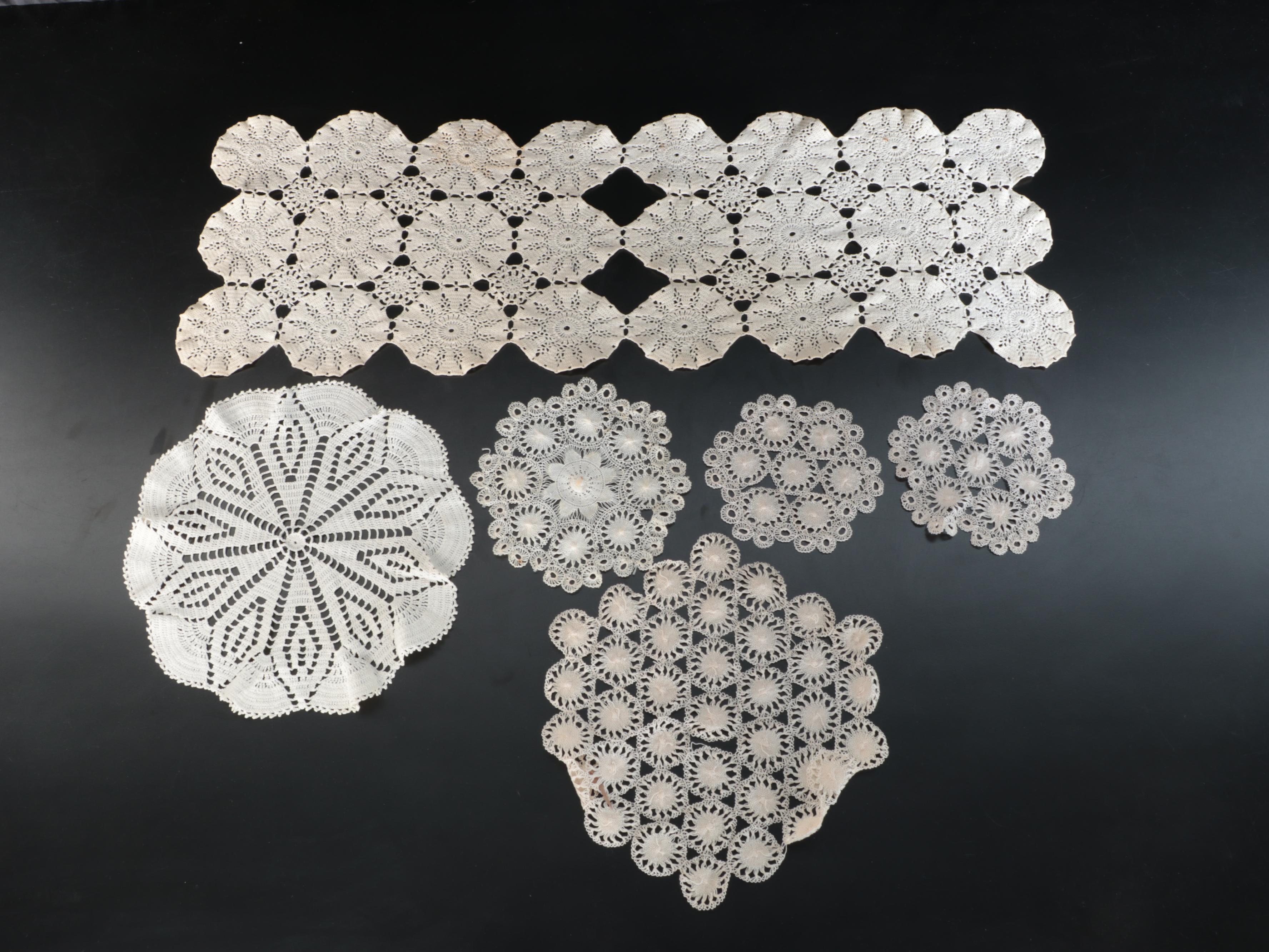 Embroidered and Crochet Tablecloths, Napkins and Doilies, 20th Century