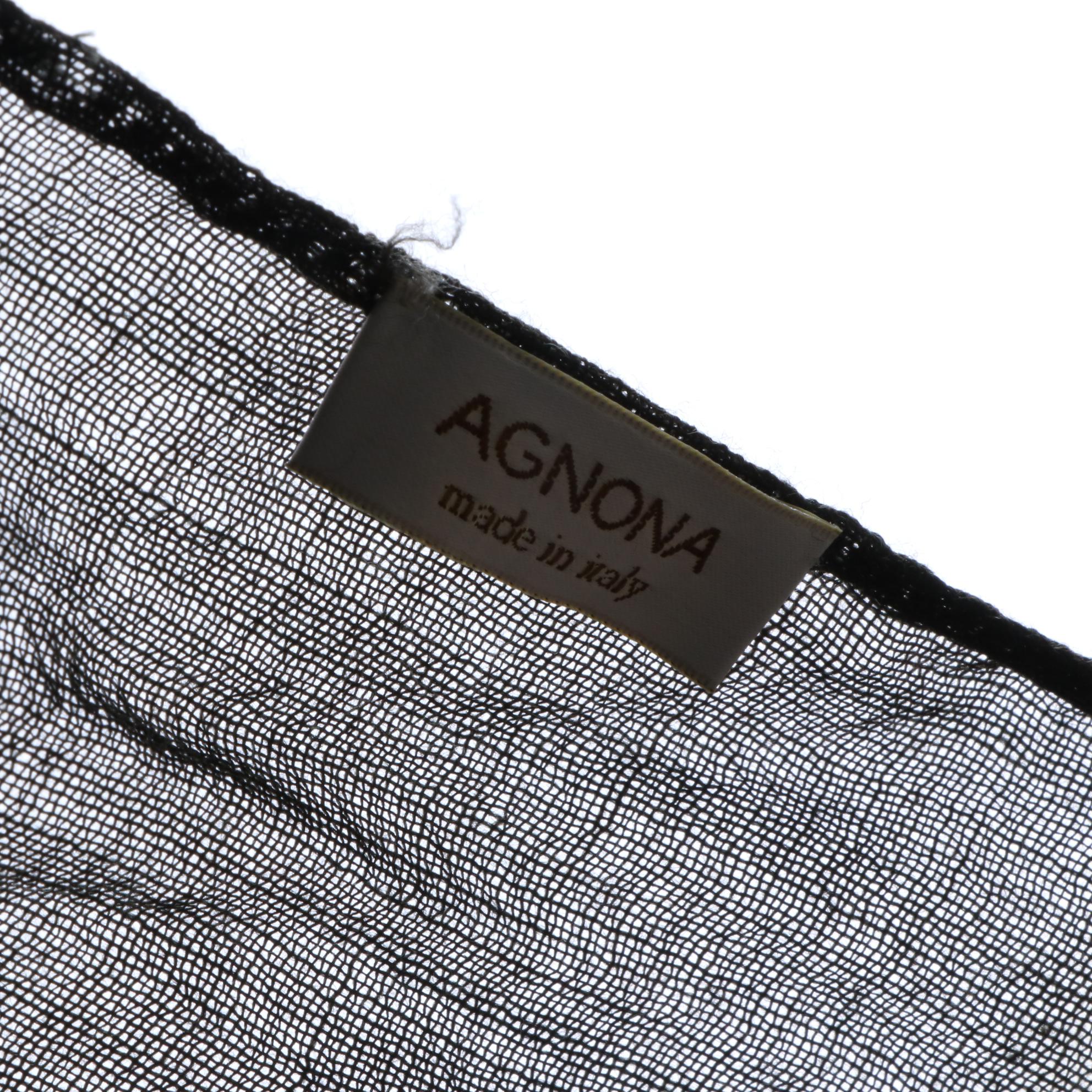 Agnona Smocked Scarf in Sheer Cashmere