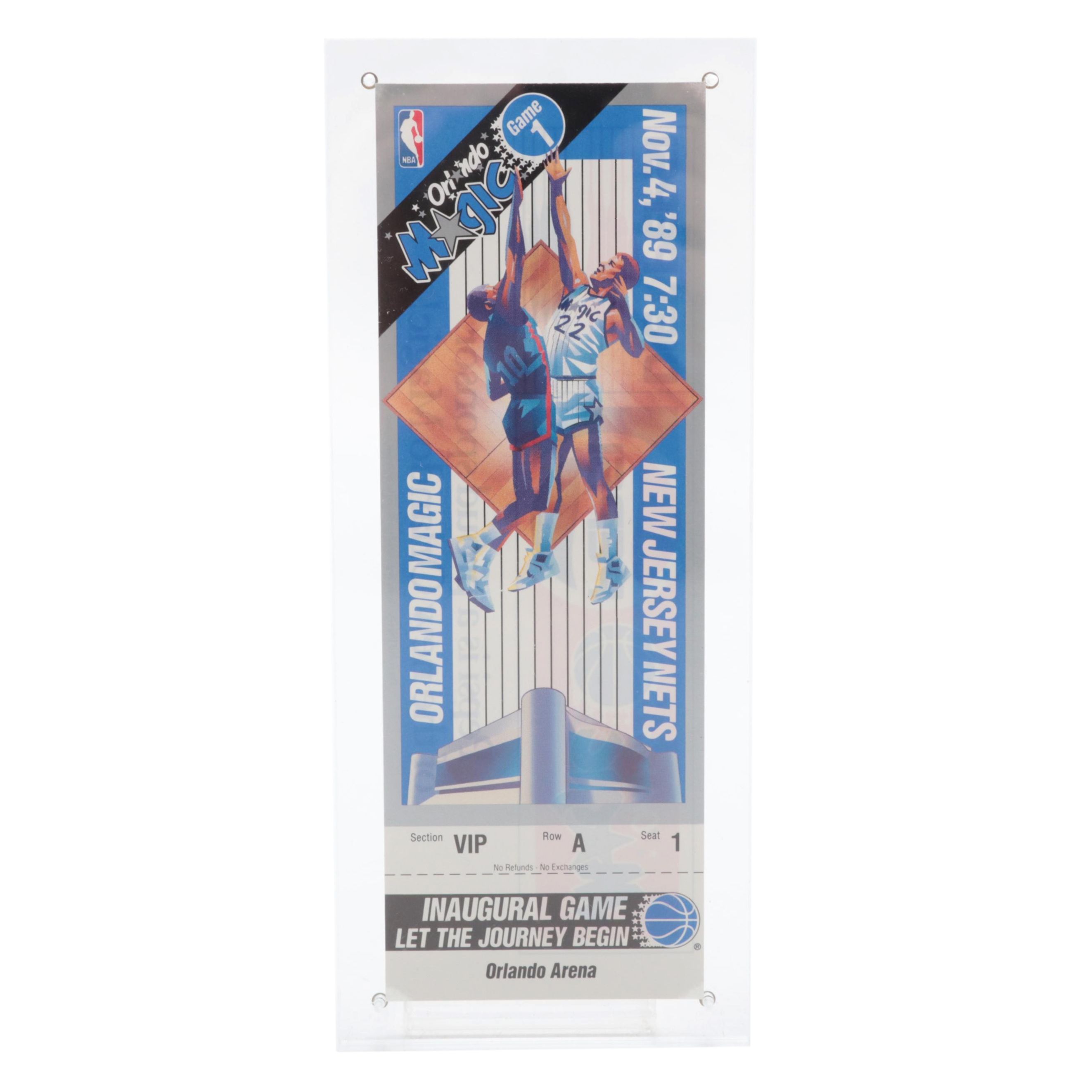 1989 Inaugural Orlando Magic v. New Jersey Nets Game 1 VIP Commemorative Ticket