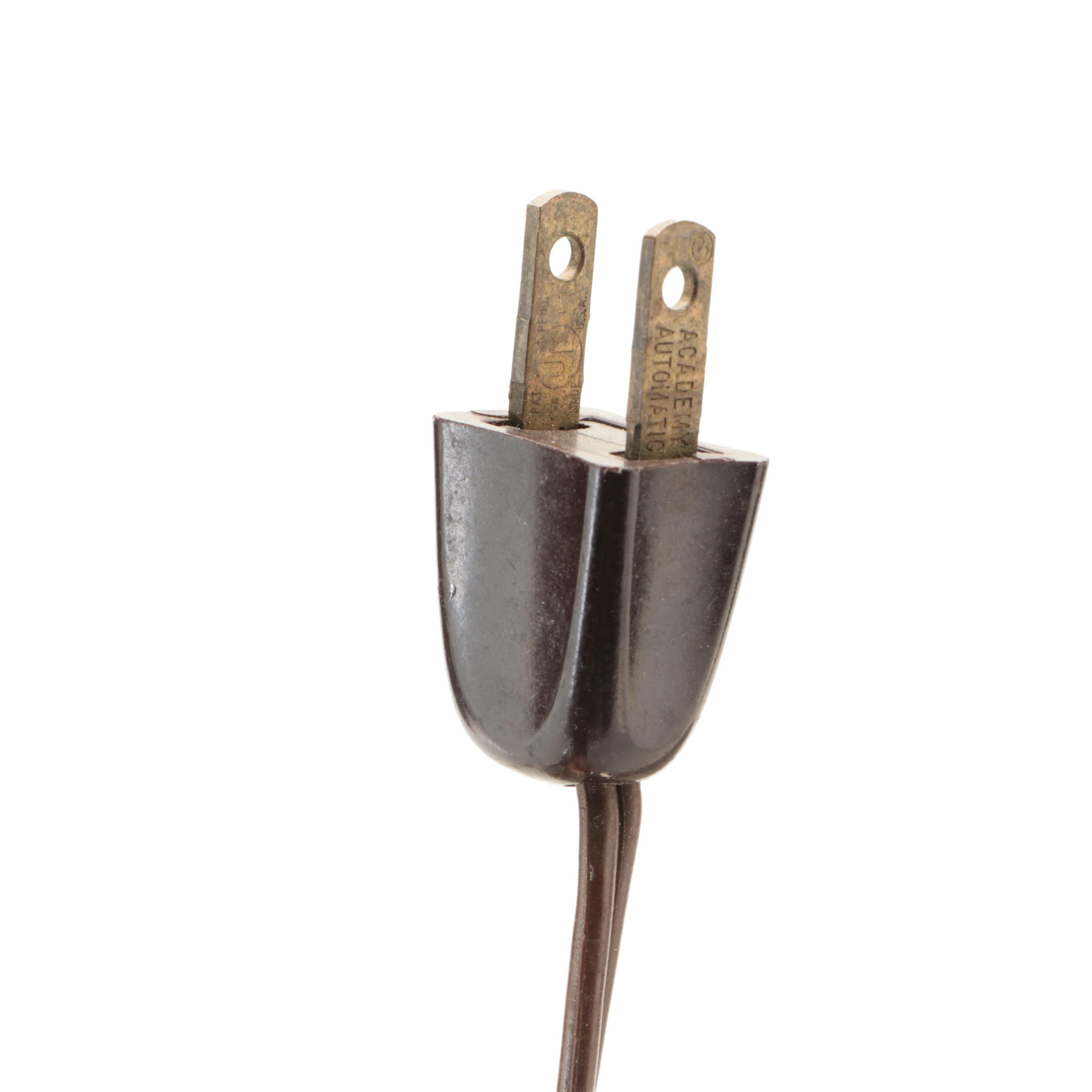 Metal Art Deco Style Fluorescent Bulb Desk Lamp, Mid-20th Century