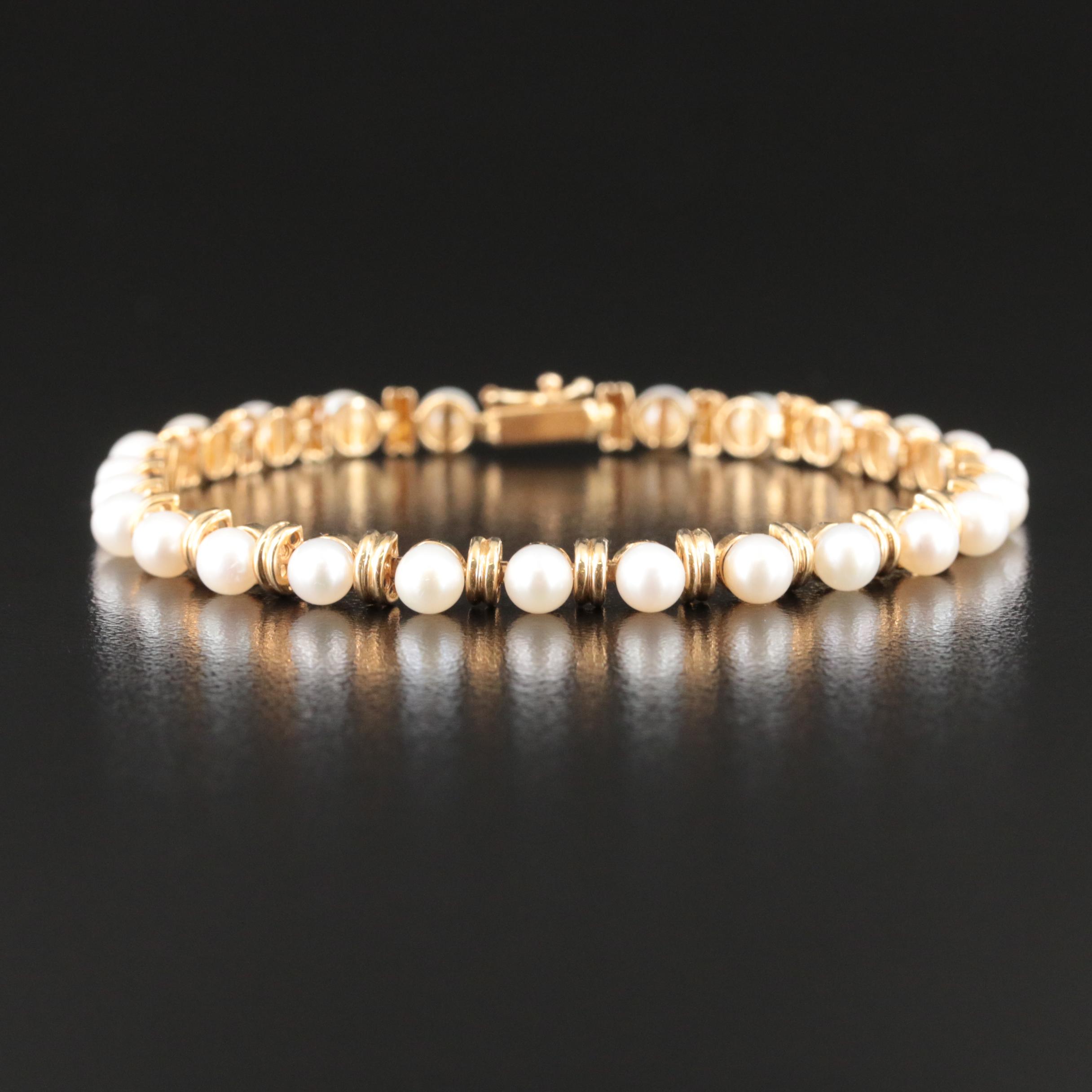 14K Pearl Bracelet