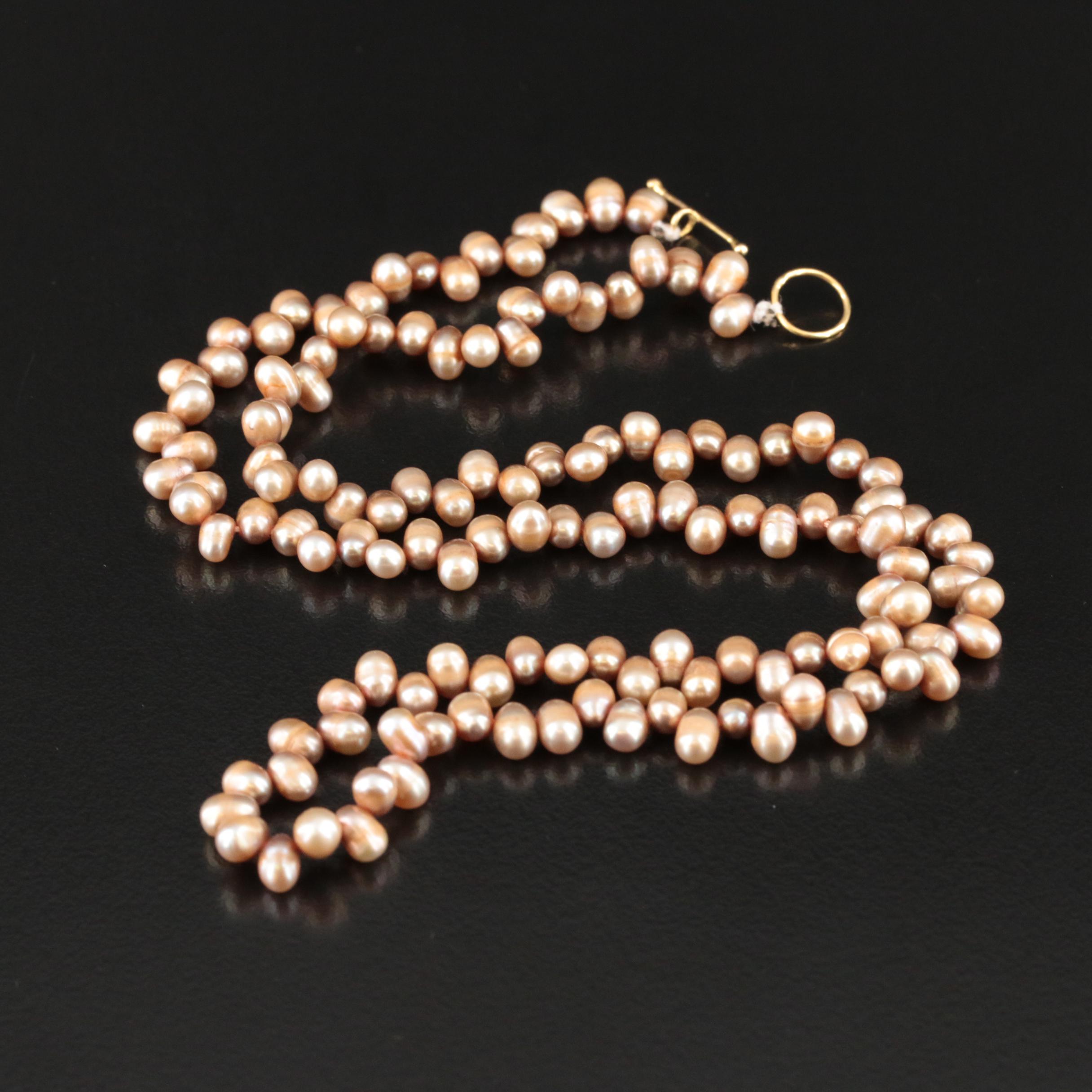 Pearl Necklace with 14K Clasp