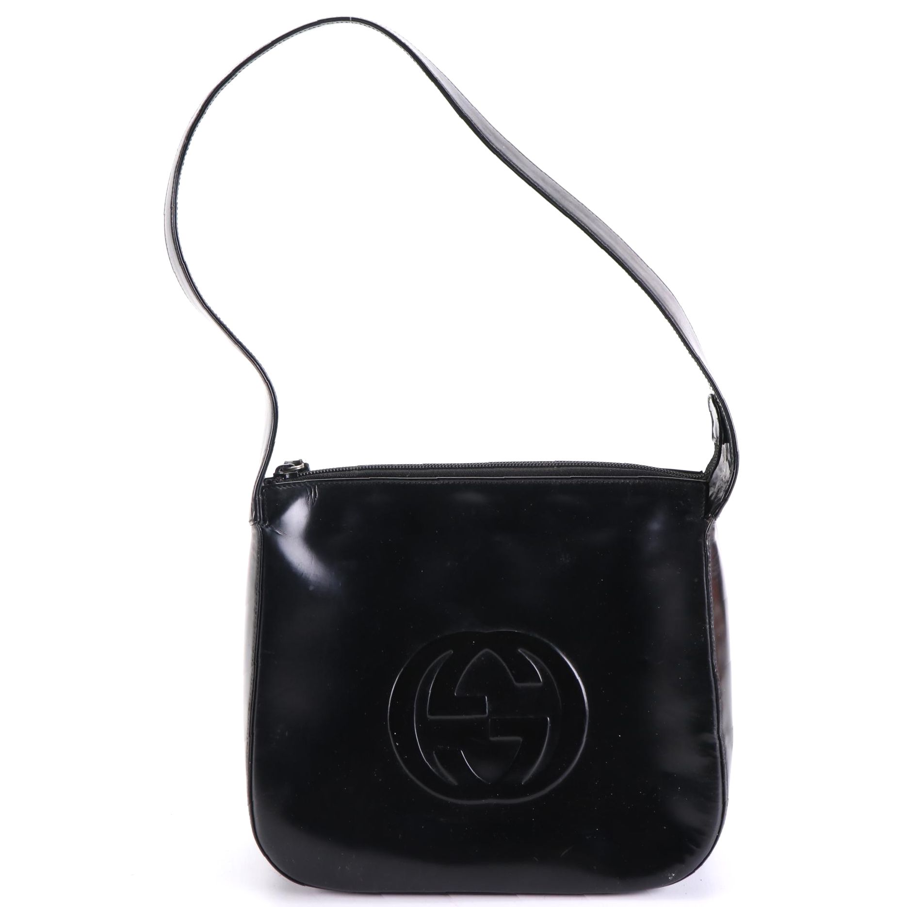 Gucci GG Shoulder Bag in Polished Leather