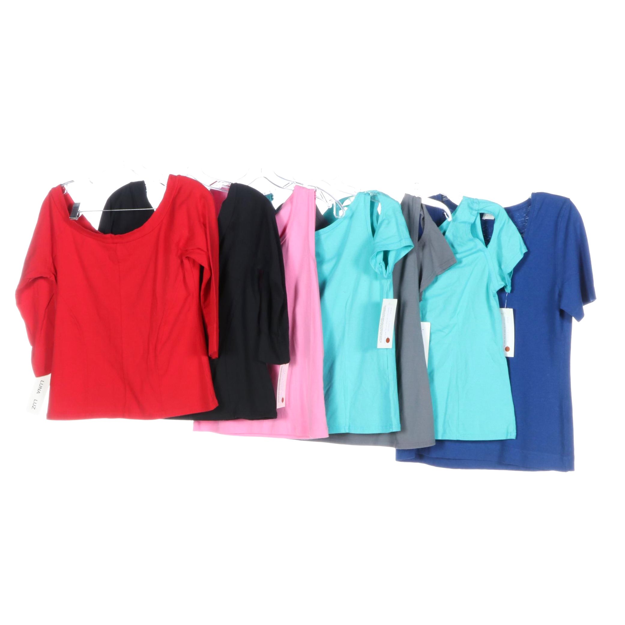 Luna Luz Tees, New with Tags, with Moda International and Poetry Tops