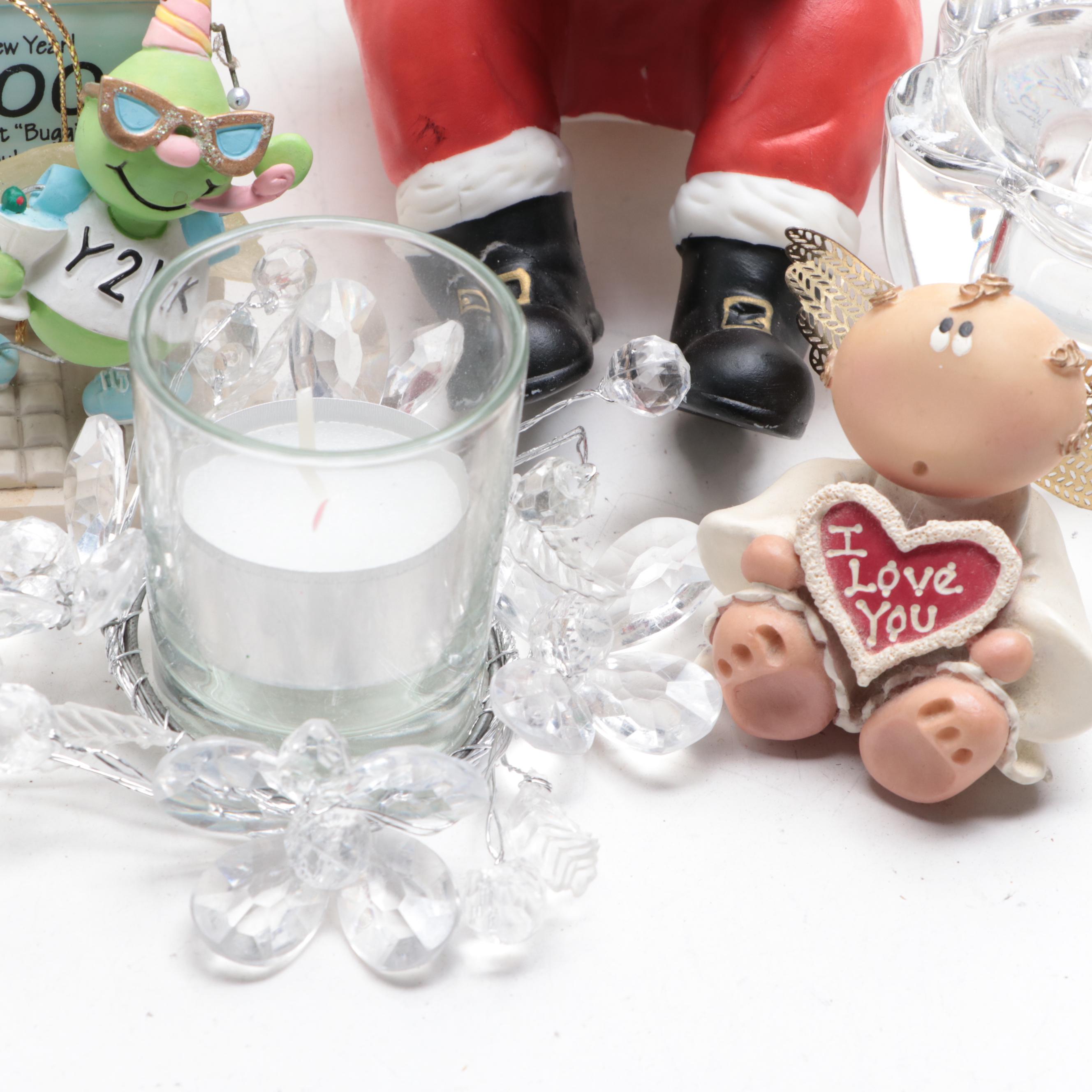 Mikasa China Tree Shaped Dish and Other Christmas Décor