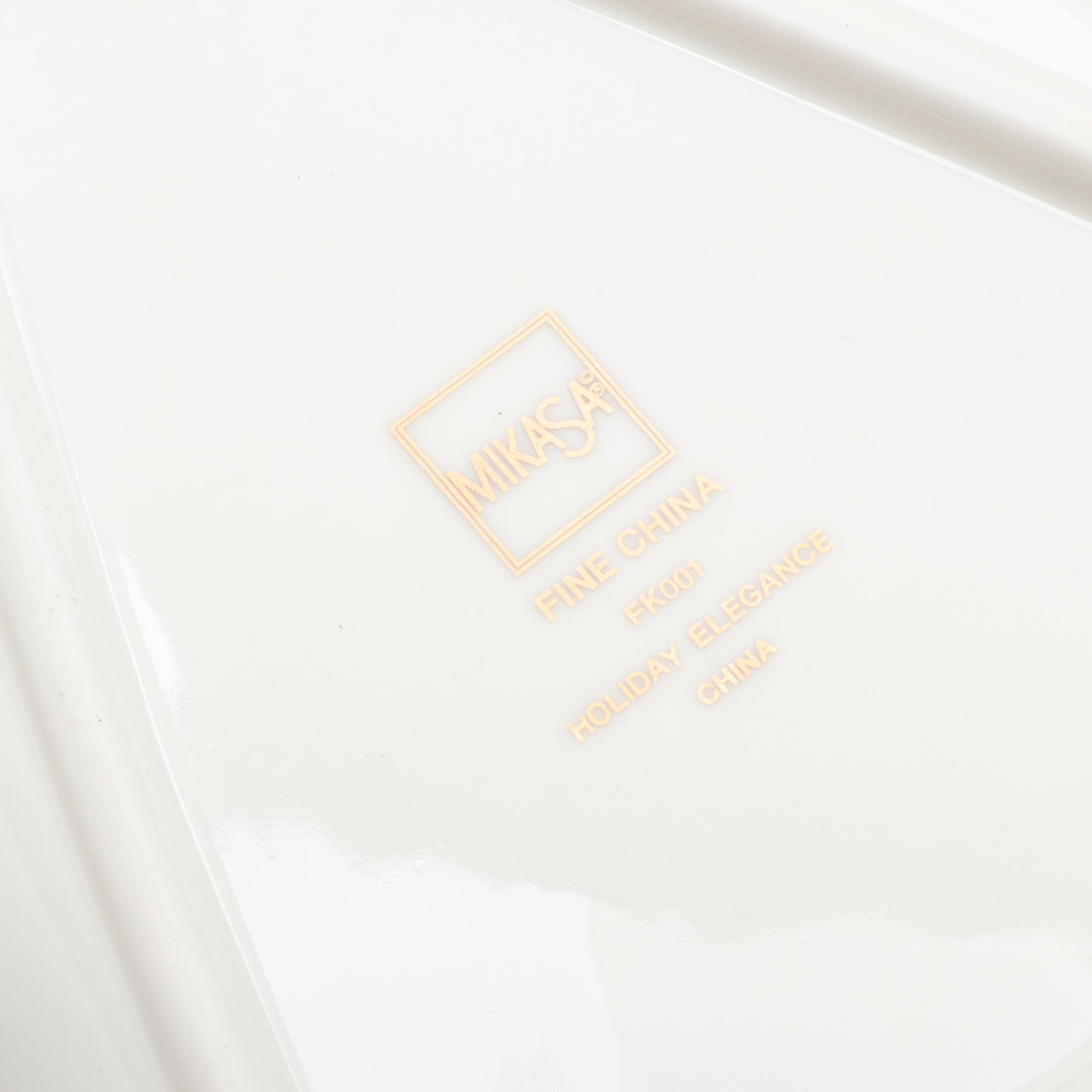 Mikasa China Tree Shaped Dish and Other Christmas Décor