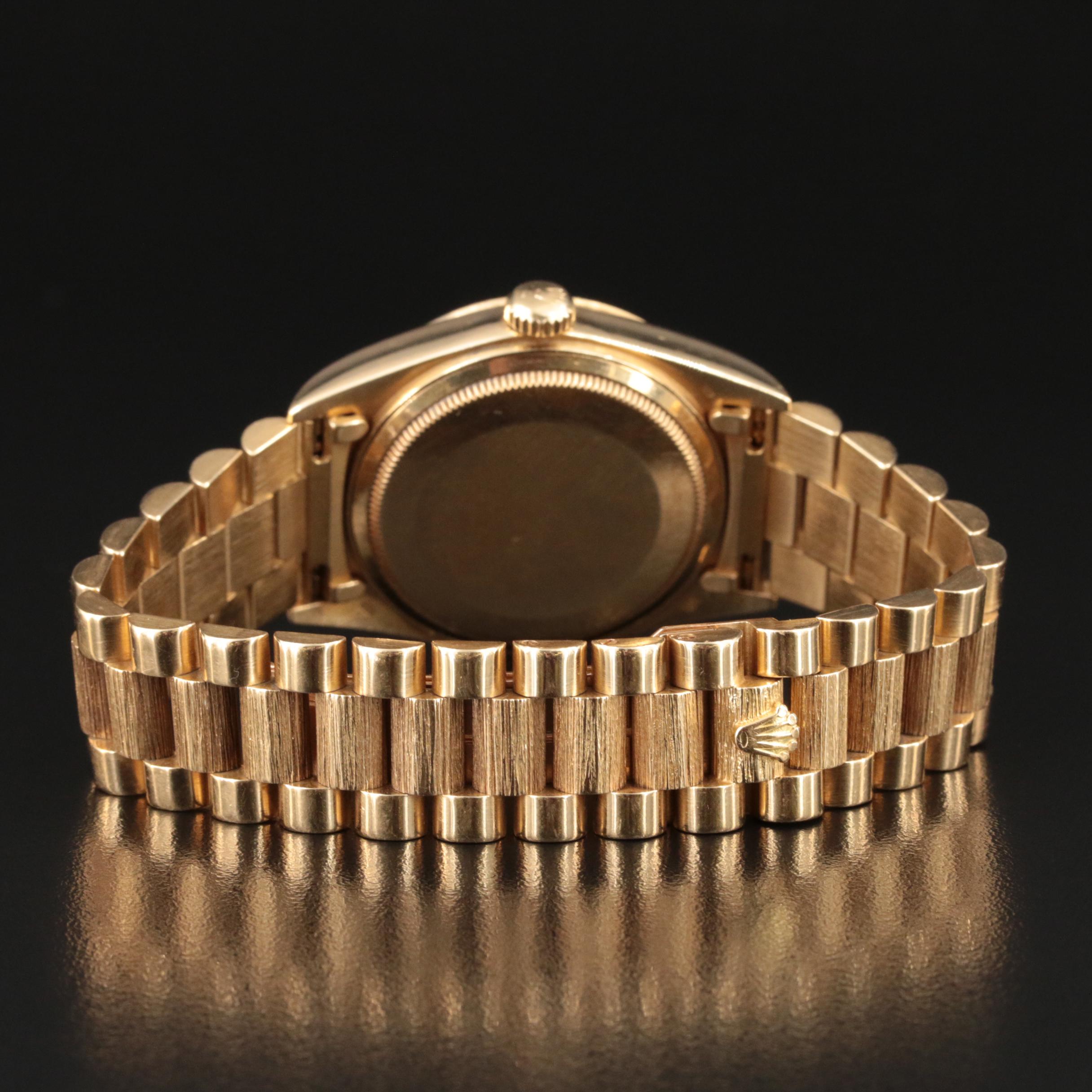 1987 18K Rolex Day-Date President Ferrite Dial Watch