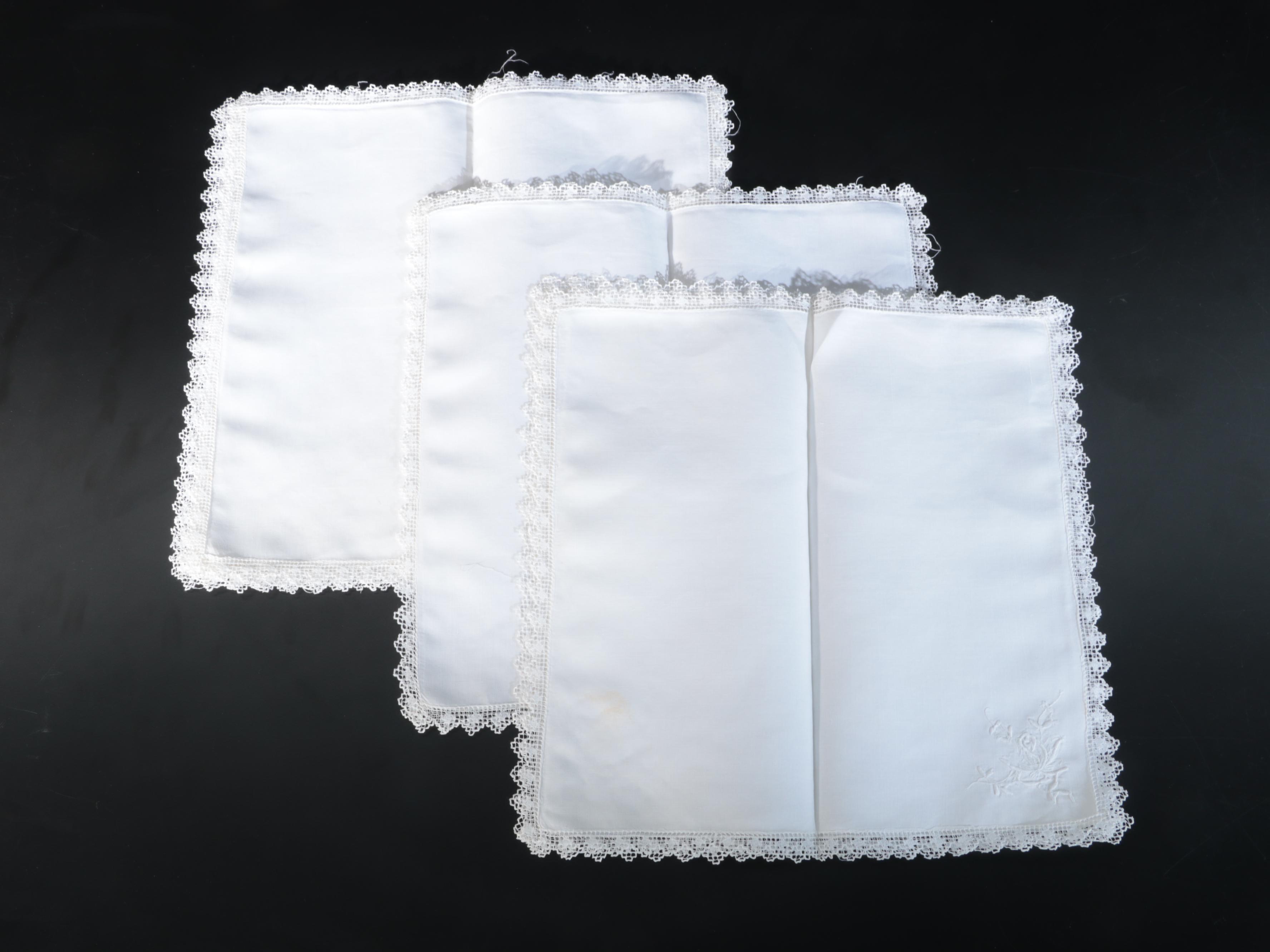 White, Cream, Green with Other Tablecloths and Napkins, 20th Century