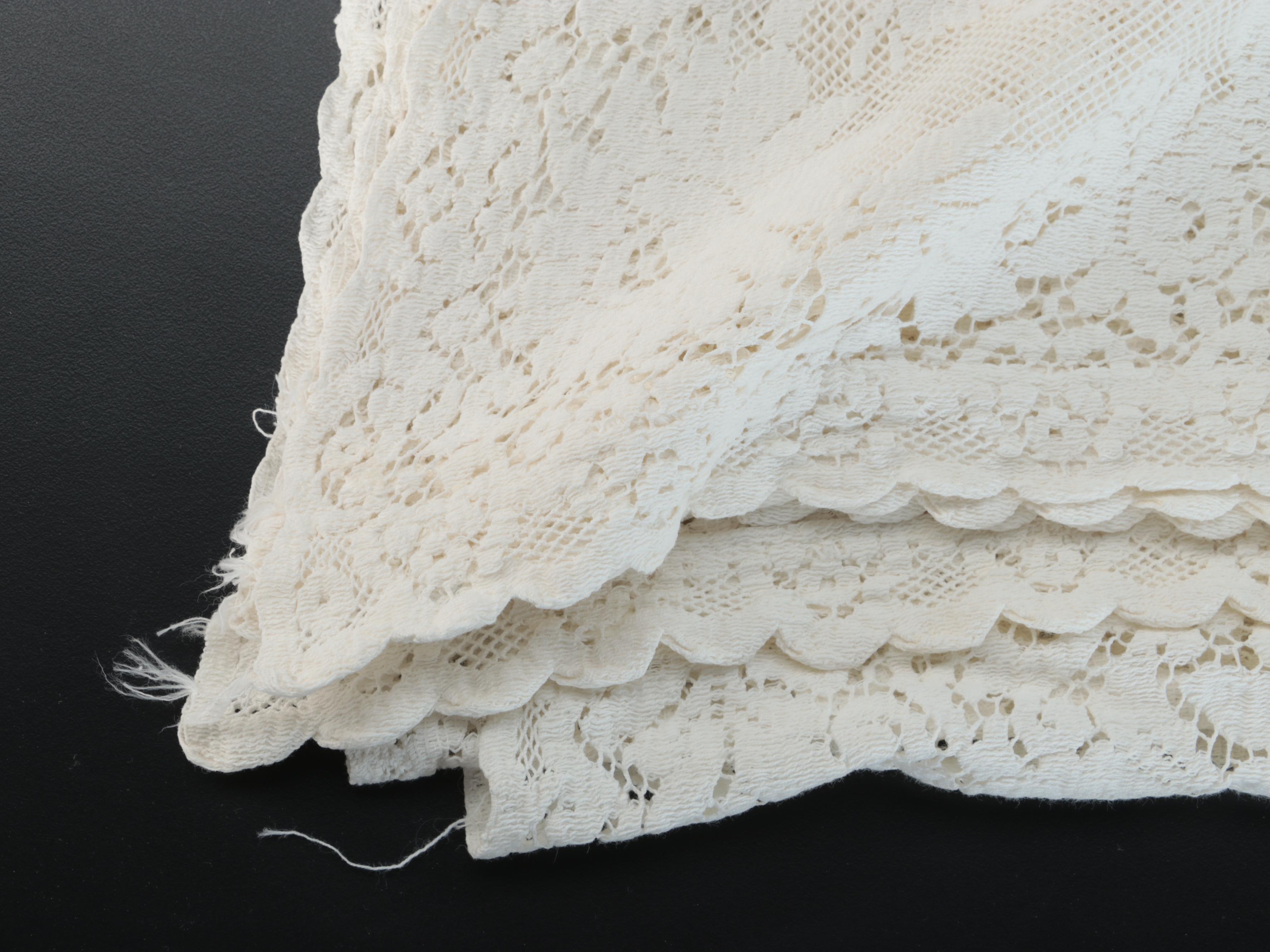 White, Cream, Green with Other Tablecloths and Napkins, 20th Century