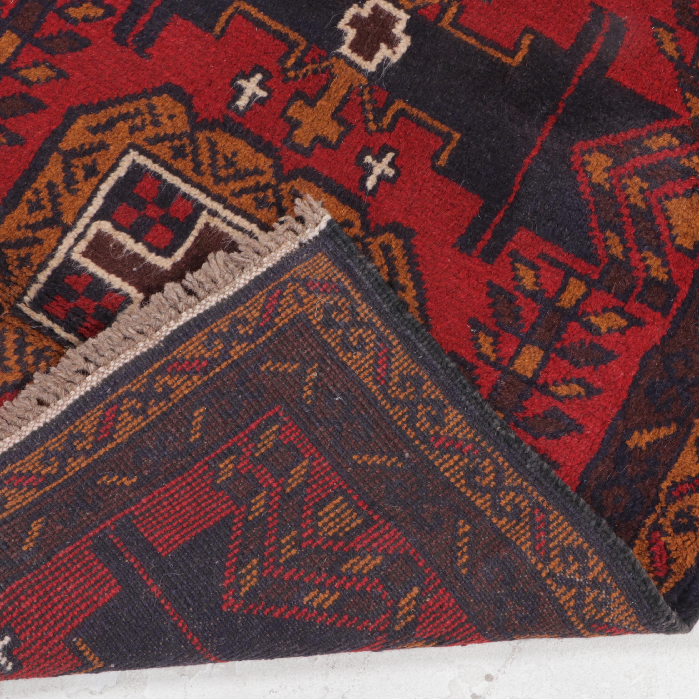 2'9 x 4'7 Hand-Knotted Afghan Taimani Accent Rug