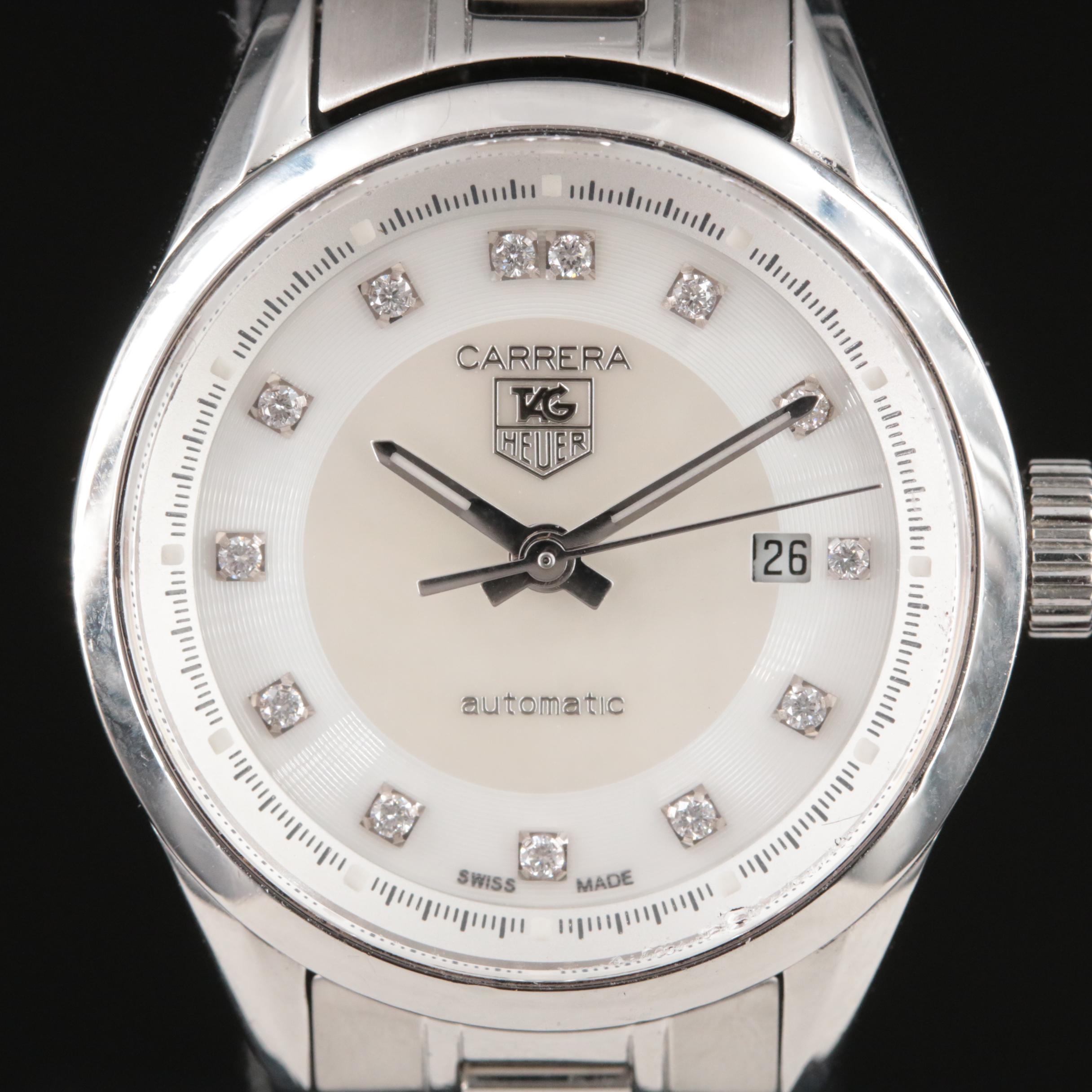 TAG Heuer Carrera Mother of Pearl Diamond Automatic Watch
