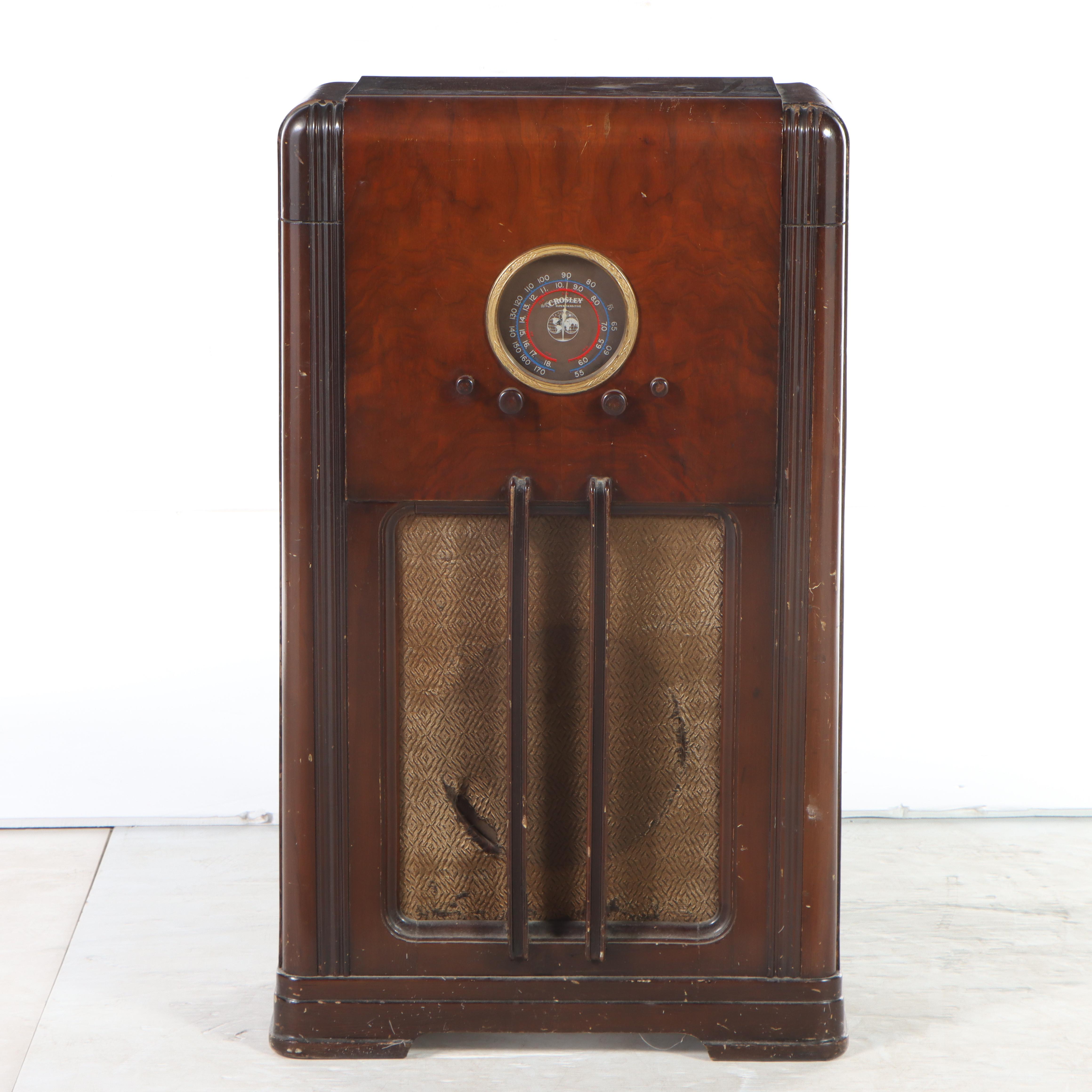 Art Deco Waterfall Style Crosley Model 5656 Radio, Circa 1936