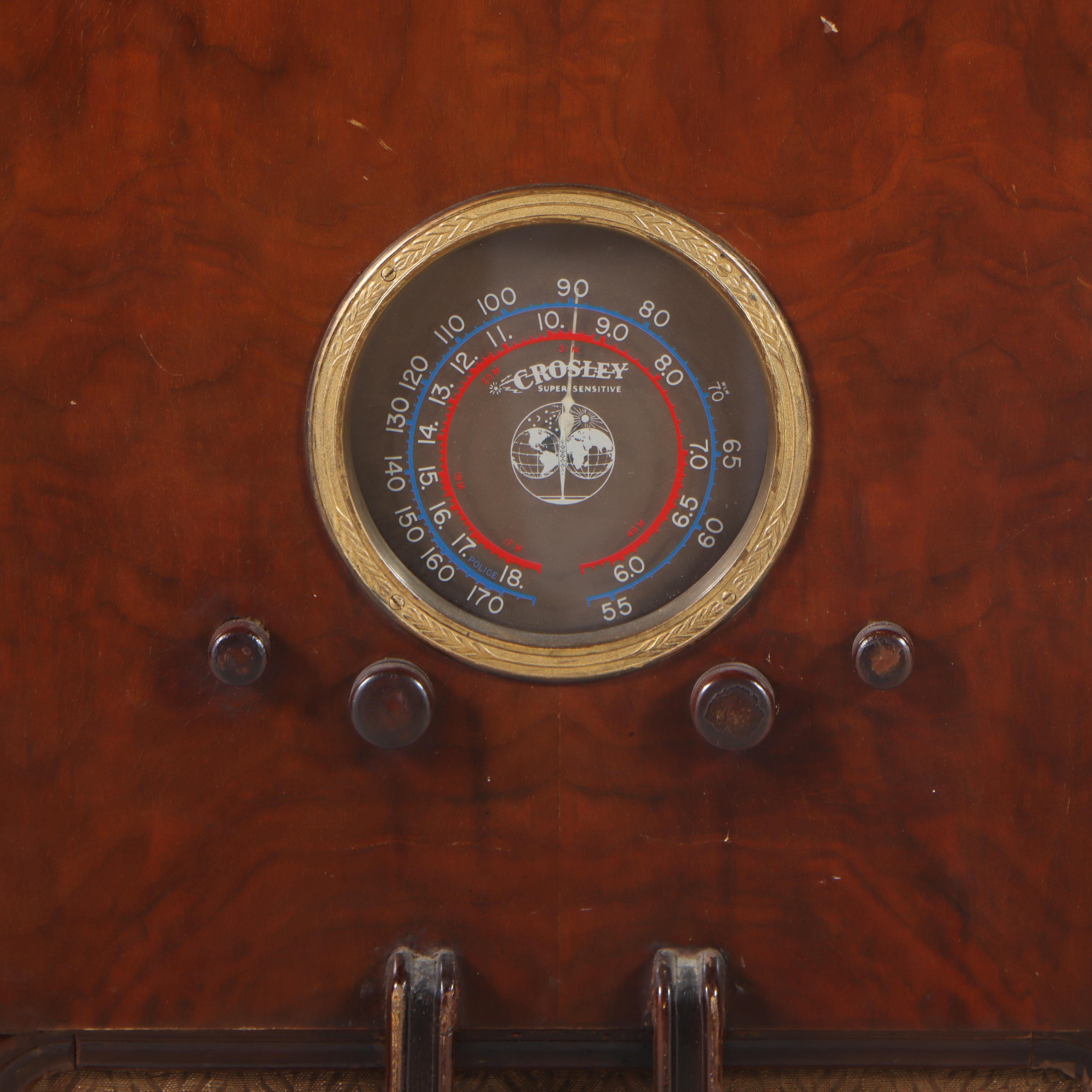 Art Deco Waterfall Style Crosley Model 5656 Radio, Circa 1936