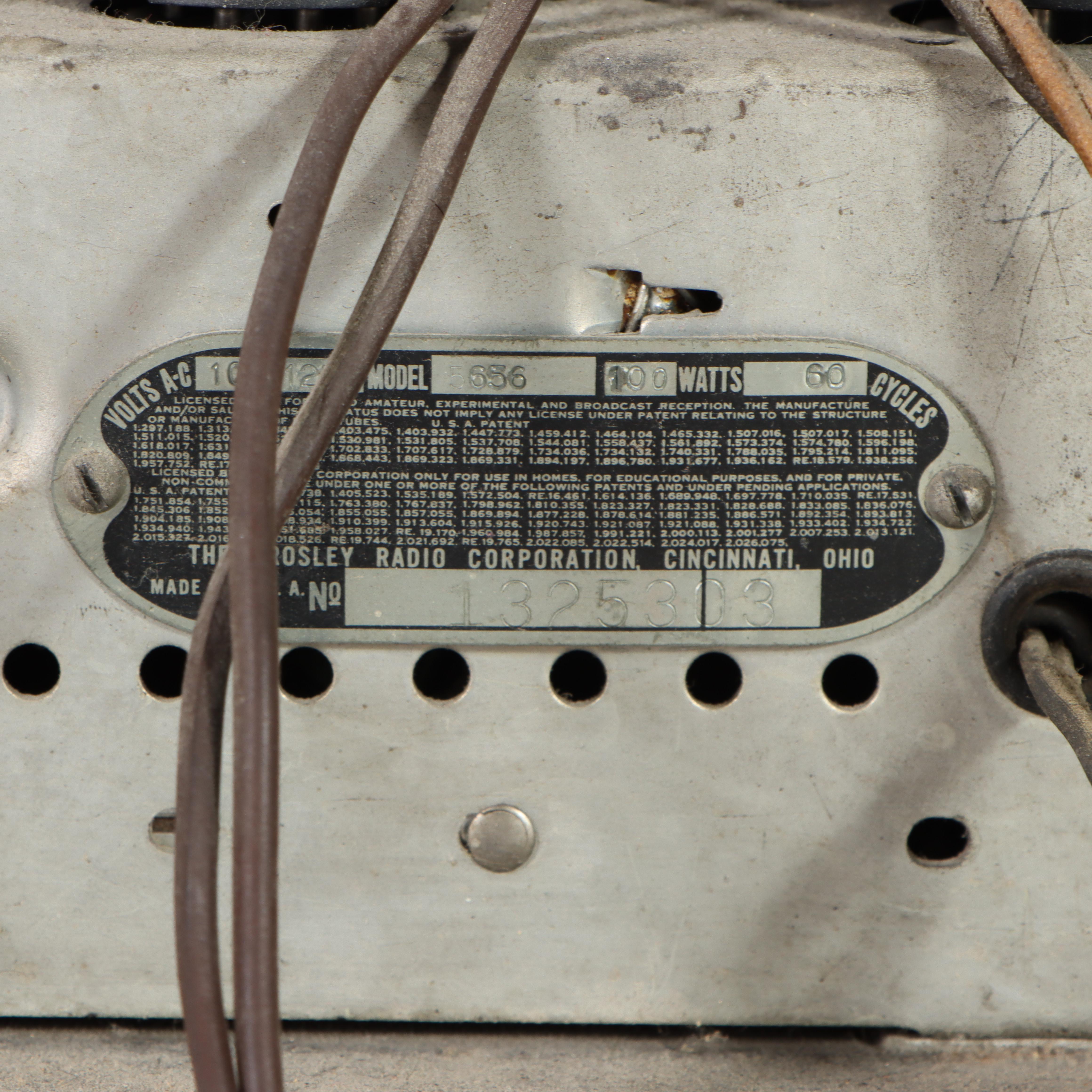 Art Deco Waterfall Style Crosley Model 5656 Radio, Circa 1936