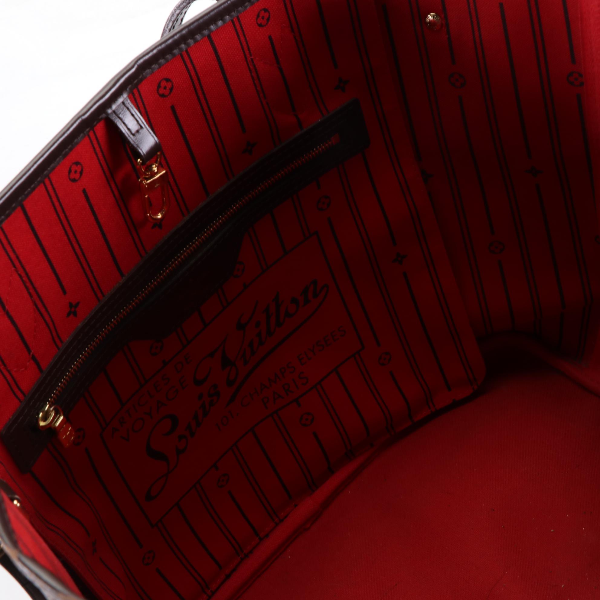 Louis Vuitton Neverfull MM in Damier Ebene Canvas and Leather