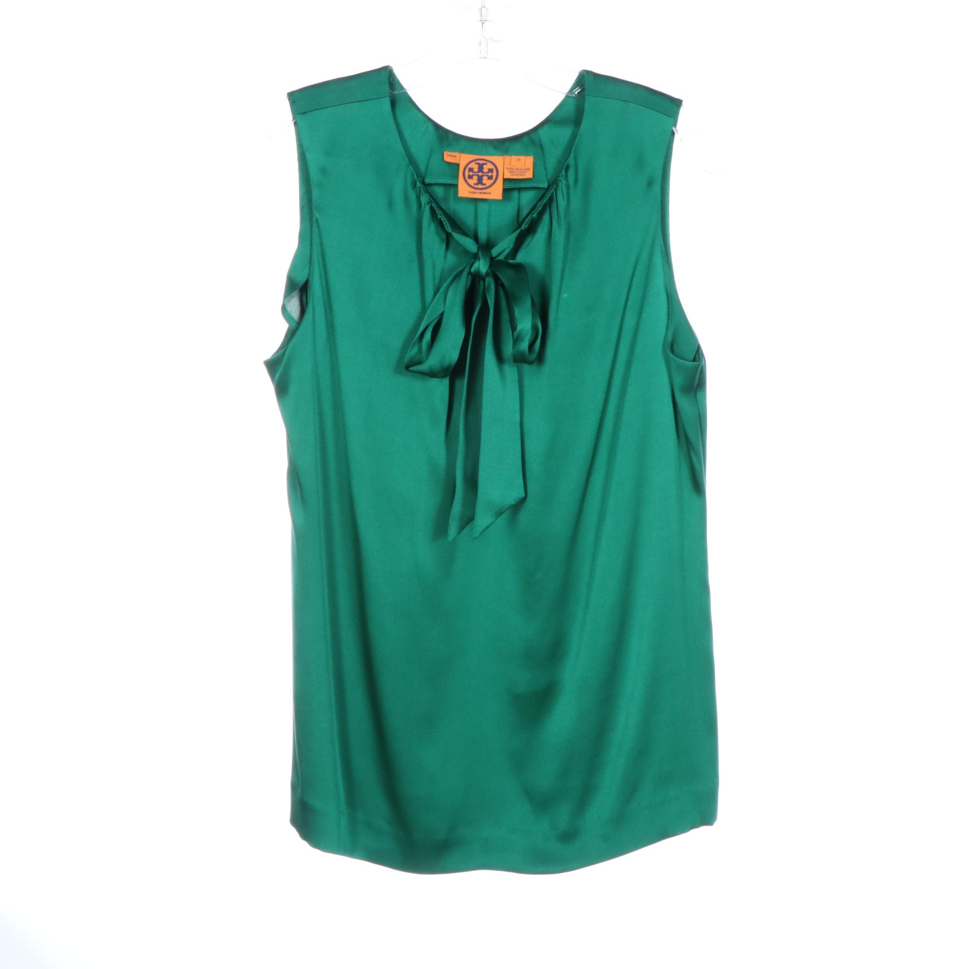 Tory Burch Silk Tie Neck Top, Marc by Marc Jacobs Ruffle Blouse, Rossopuro Pants