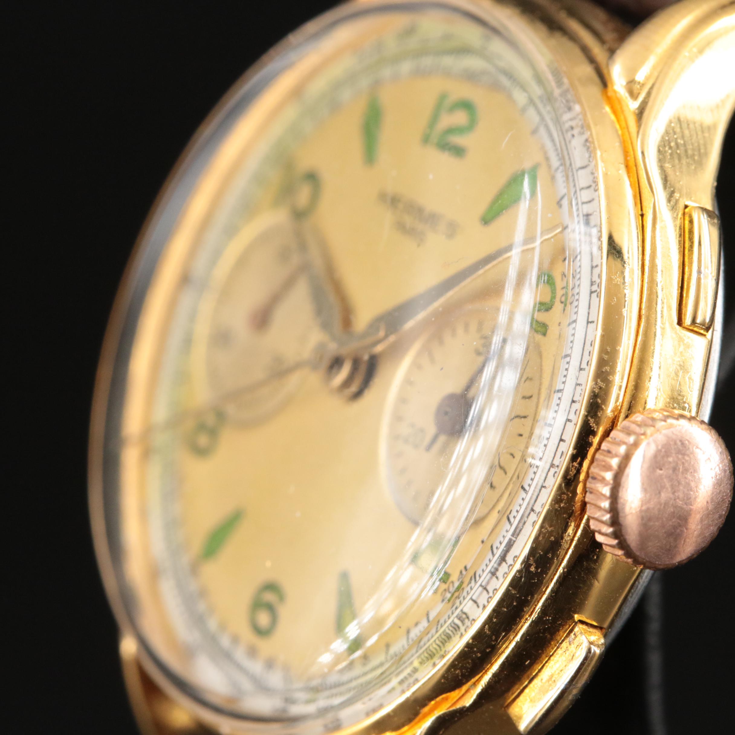 Vintage Hermès Hand Wind Chronograph Watch