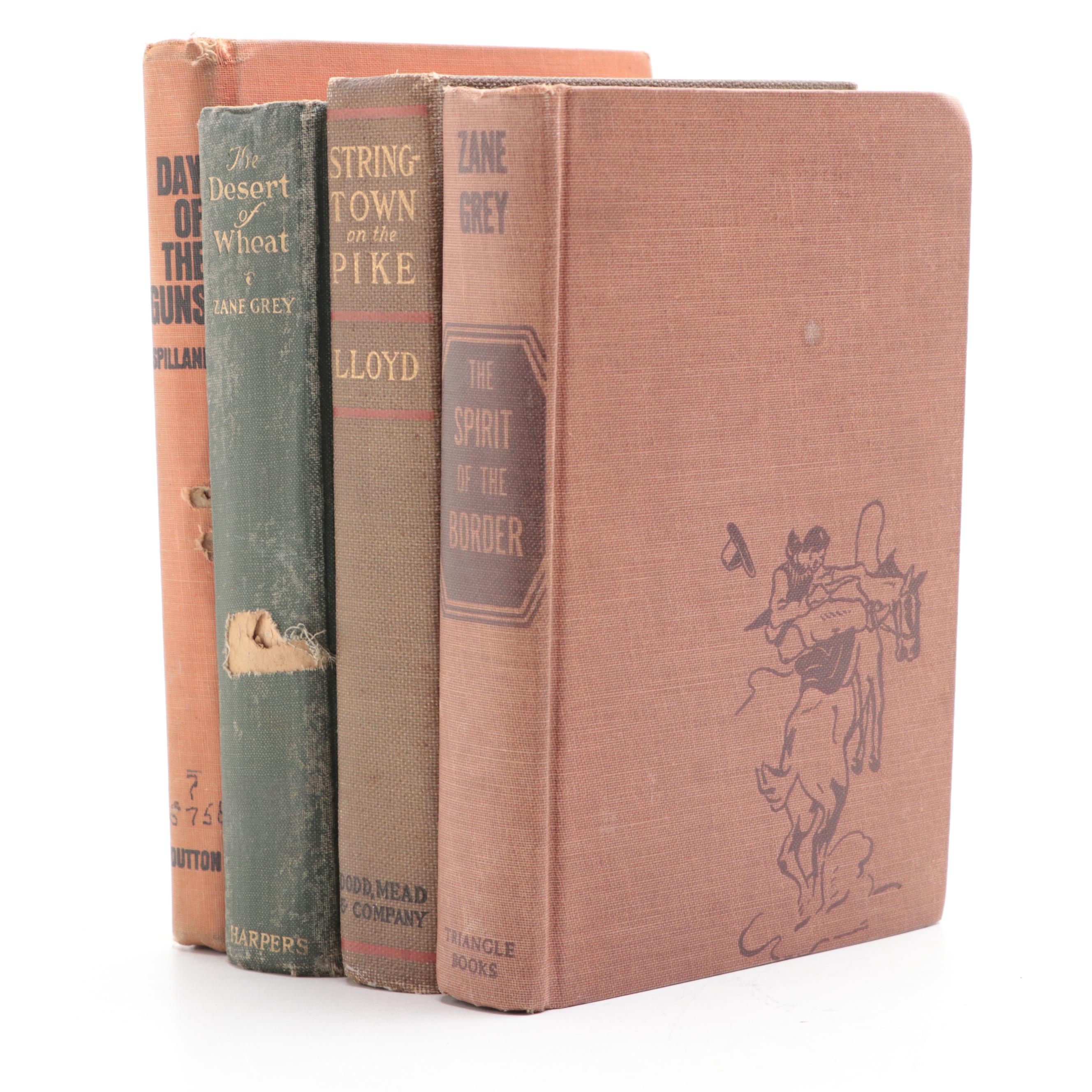 First Edition "Day of the Guns" by Mickey Spillane with Other Fiction Books