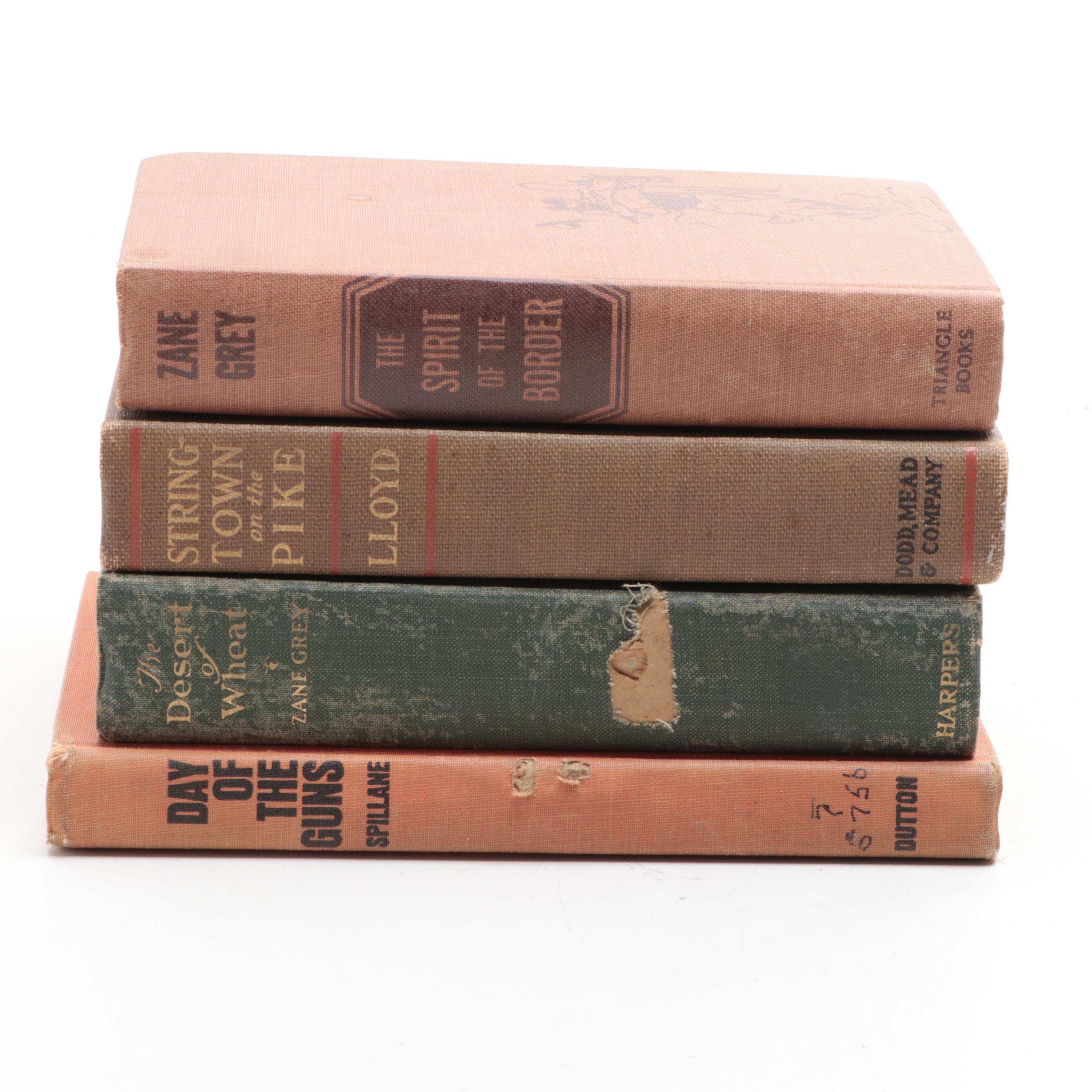 First Edition "Day of the Guns" by Mickey Spillane with Other Fiction Books