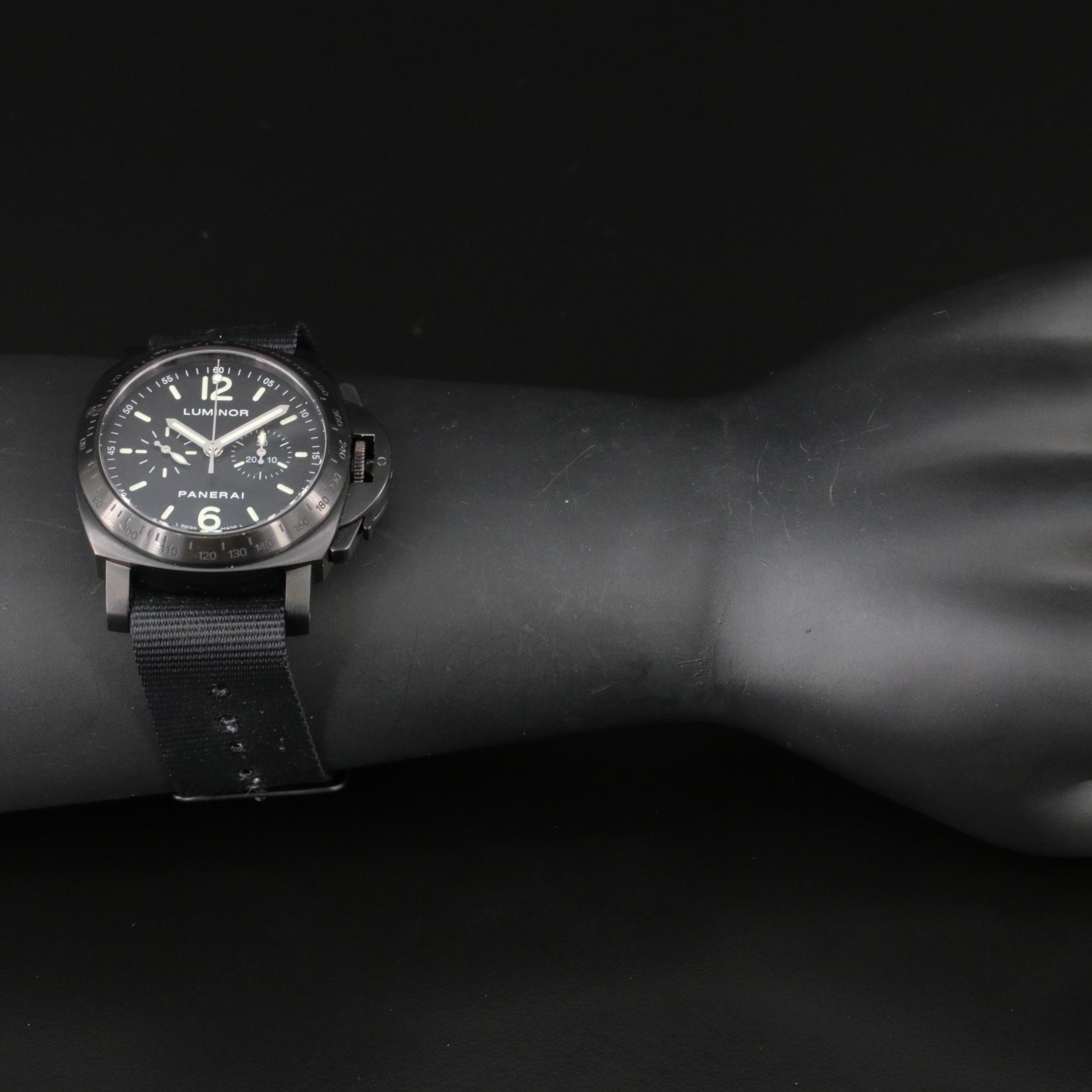 Panerai Luminor Chronograph 40mm PVD Steel Automatic Watch