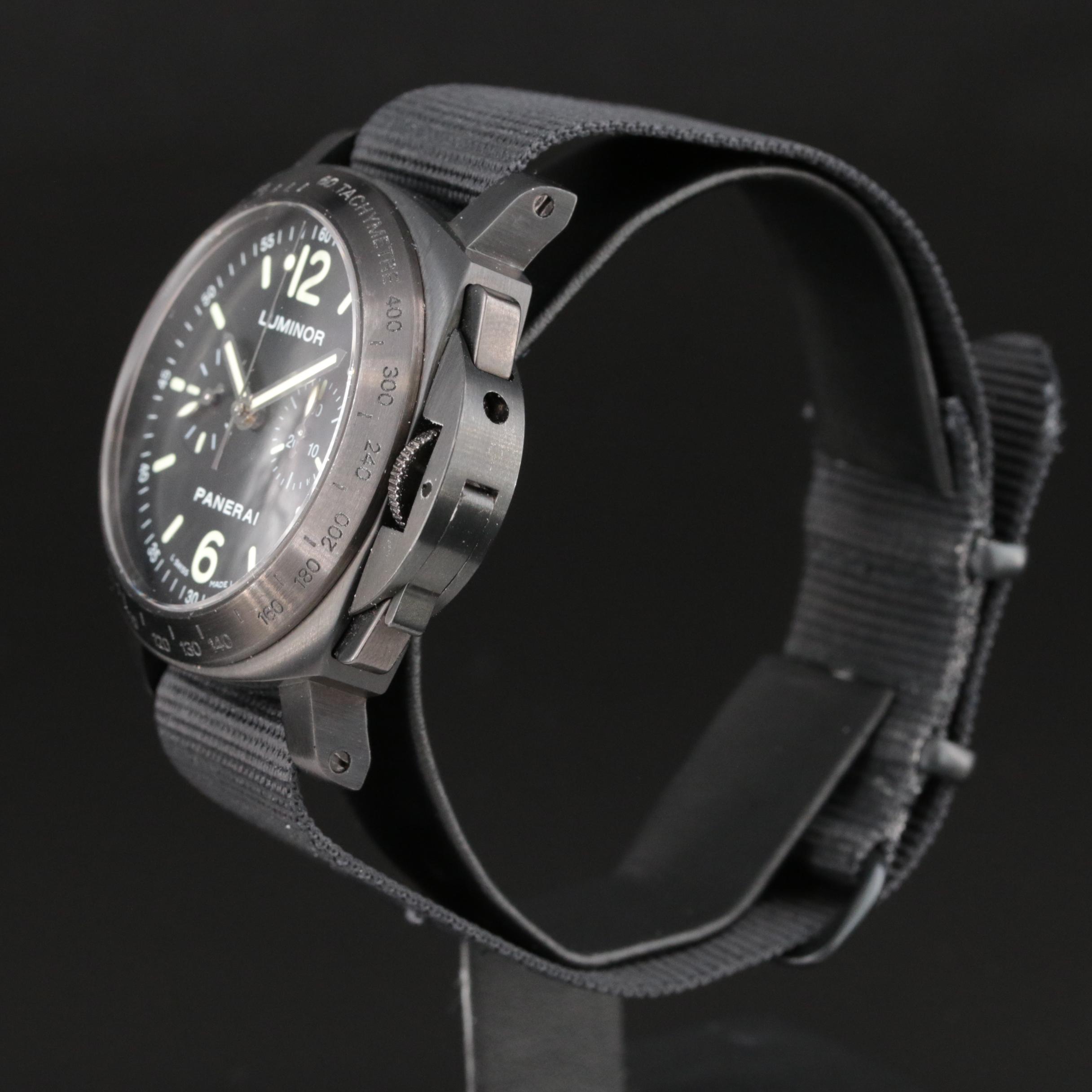 Panerai Luminor Chronograph 40mm PVD Steel Automatic Watch