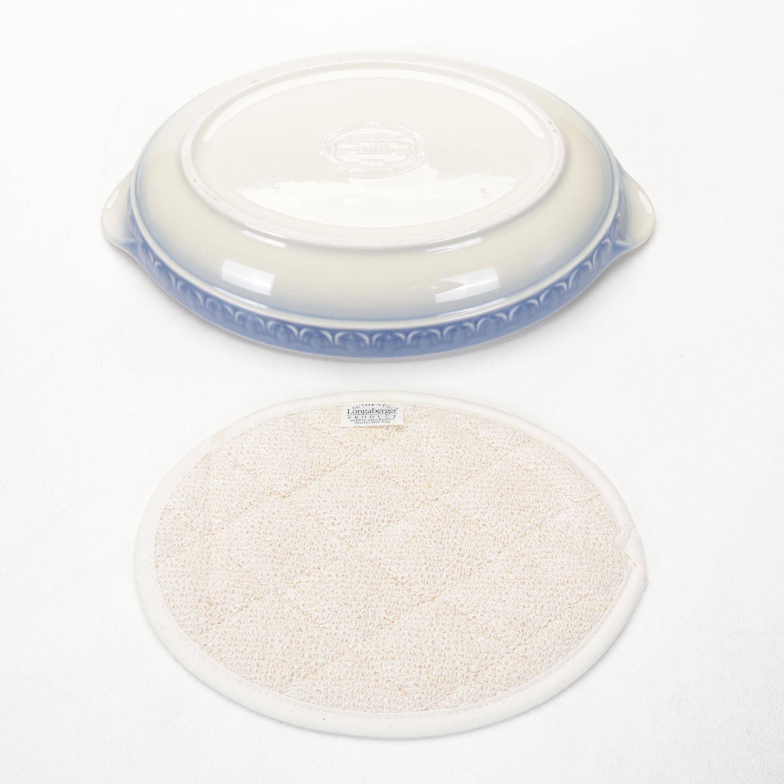 Longaberger Baskets, Casserole Dishes, 9x13 Pyrex Dish with Basket and Stand