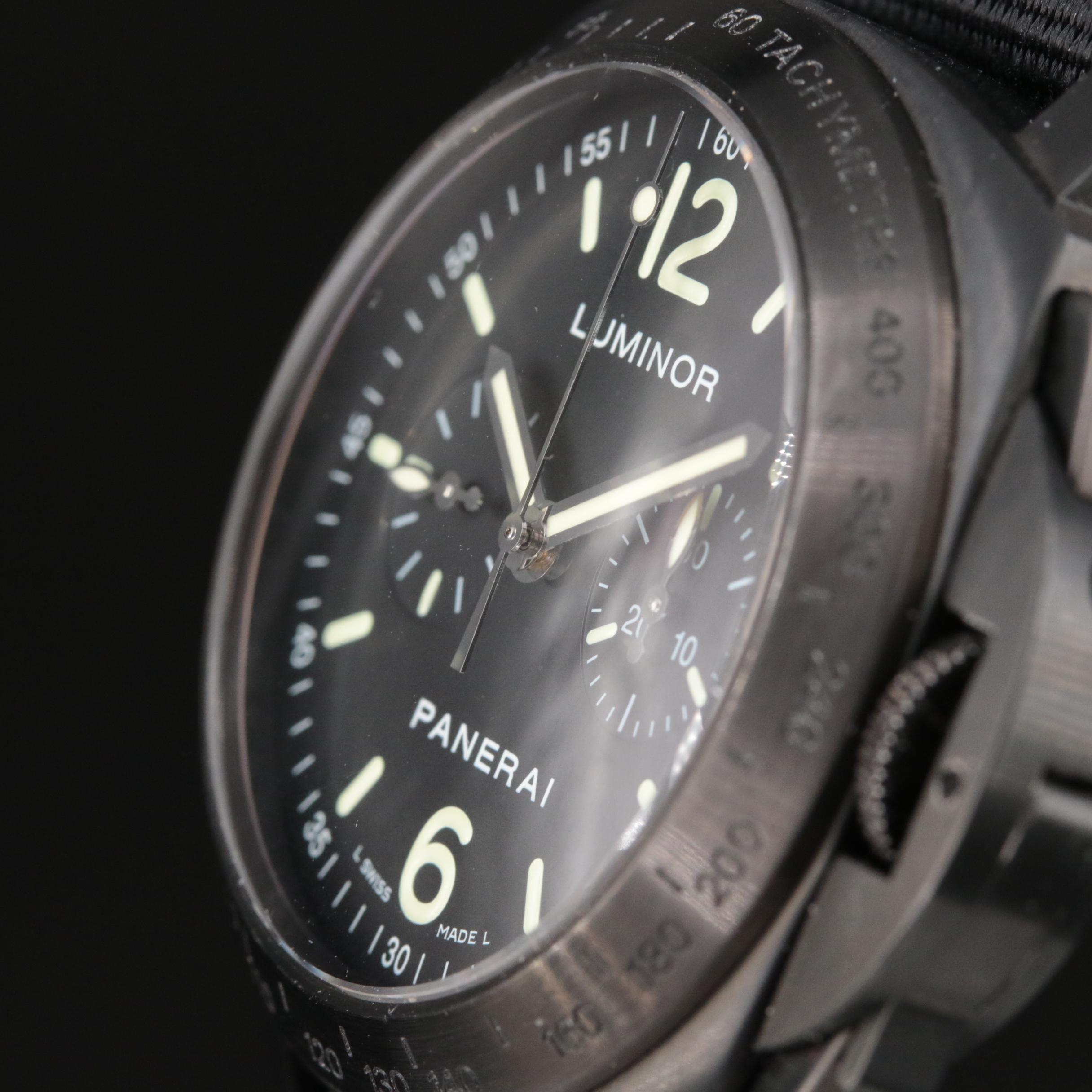 Panerai Luminor Chronograph 40mm PVD Steel Automatic Watch