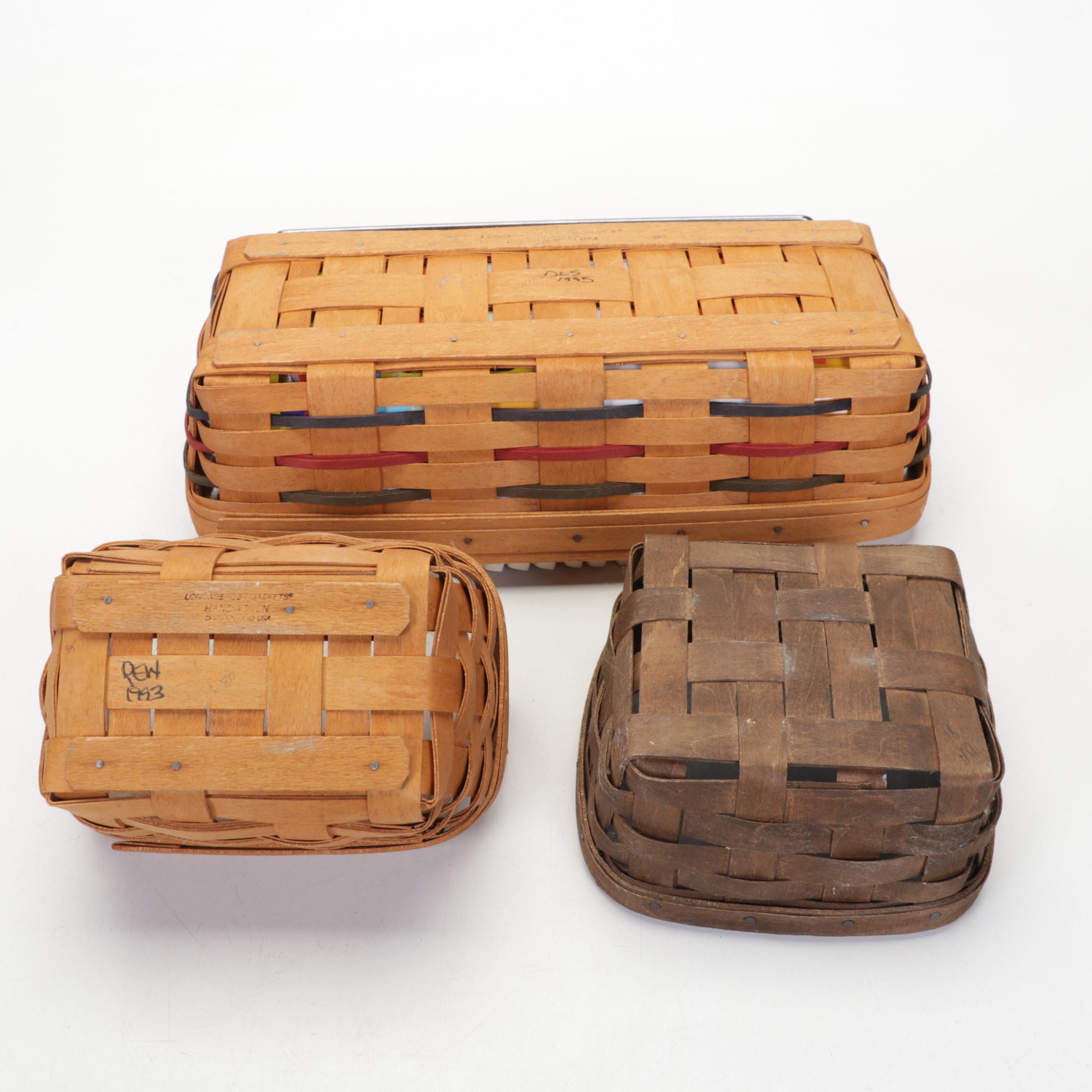 Longaberger Baskets, Casserole Dishes, 9x13 Pyrex Dish with Basket and Stand