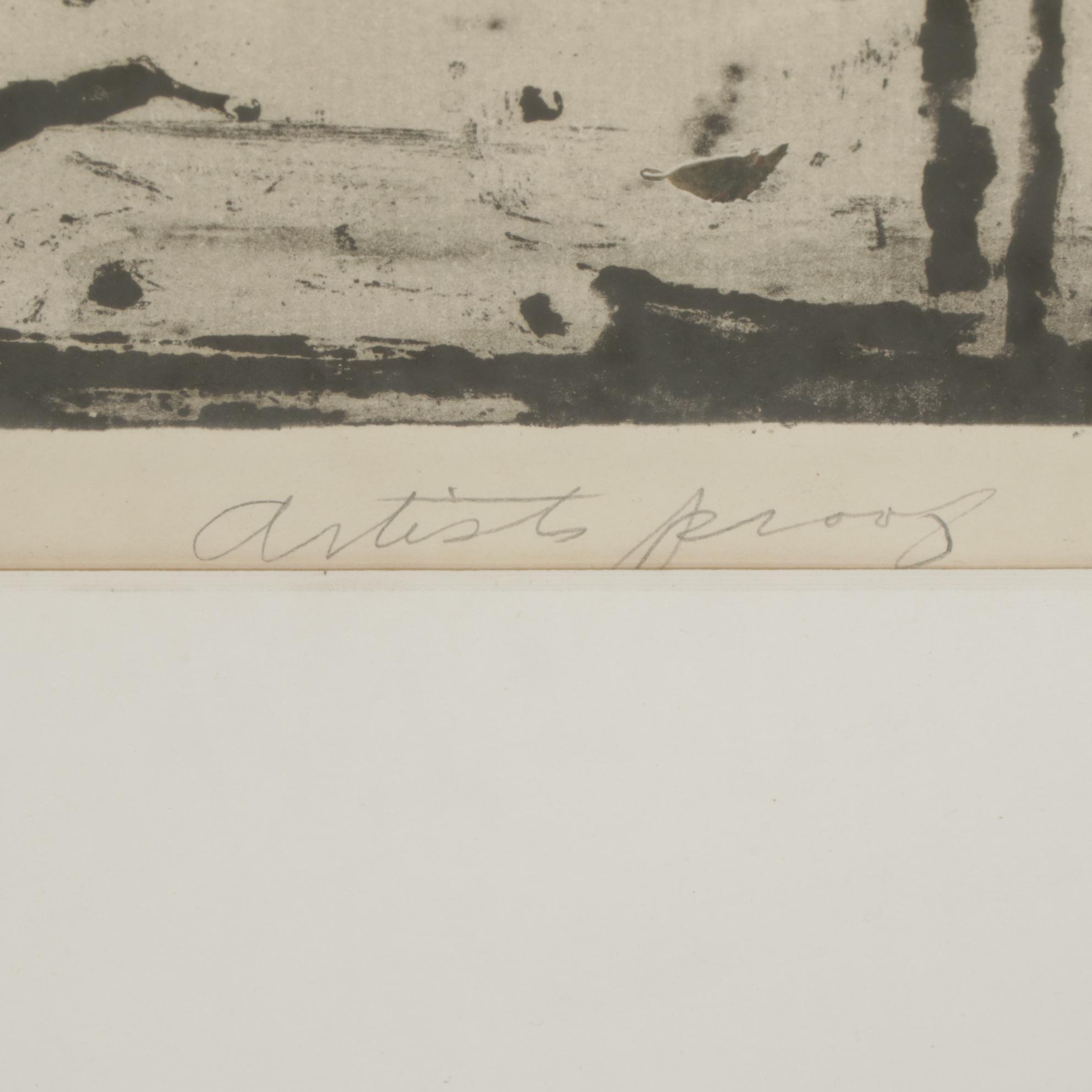 Sidney Chafetz Etching With Aquatint "Mars Head #1," 1962