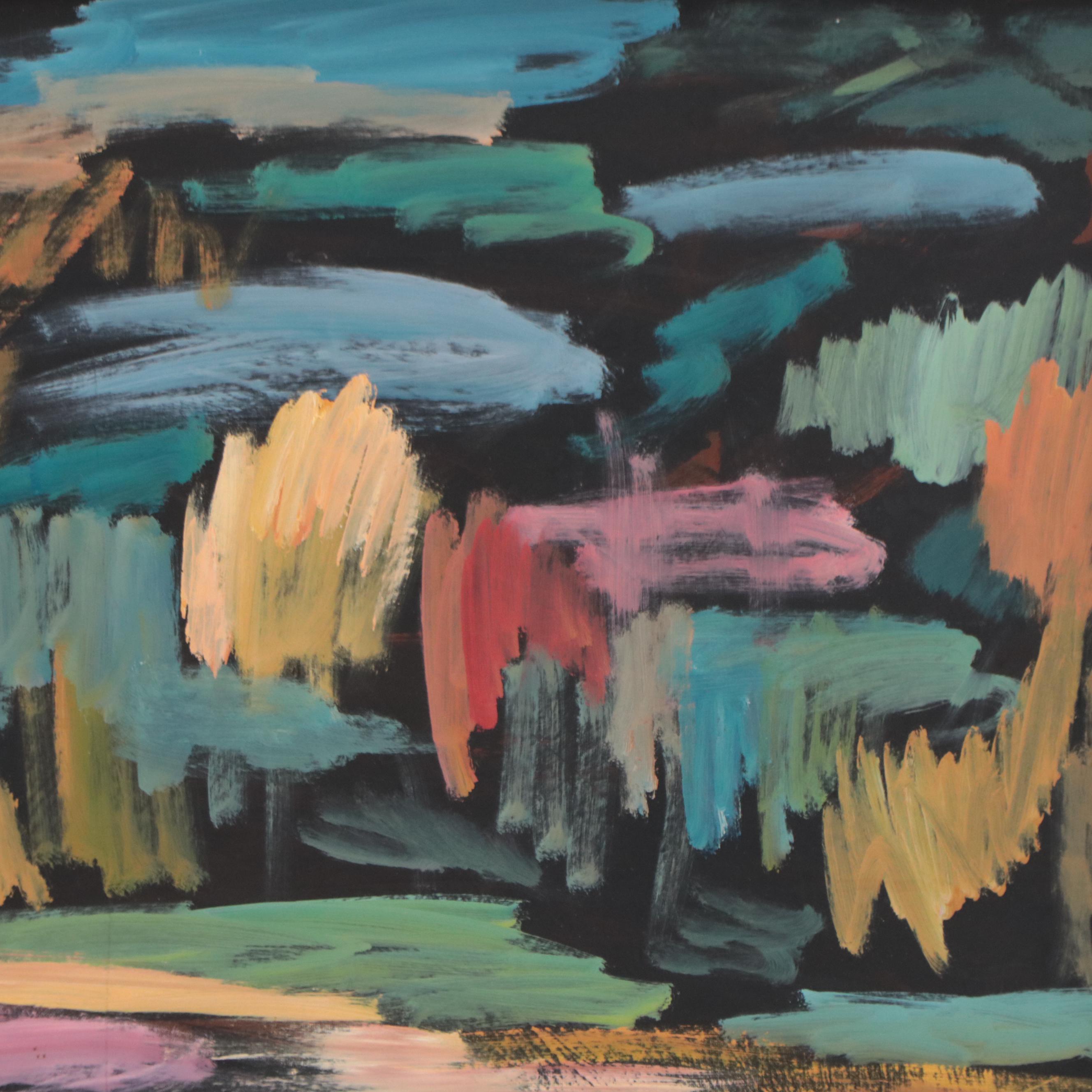 Girair Poladian Abstract Acrylic Painting "In One Tempo," 2003