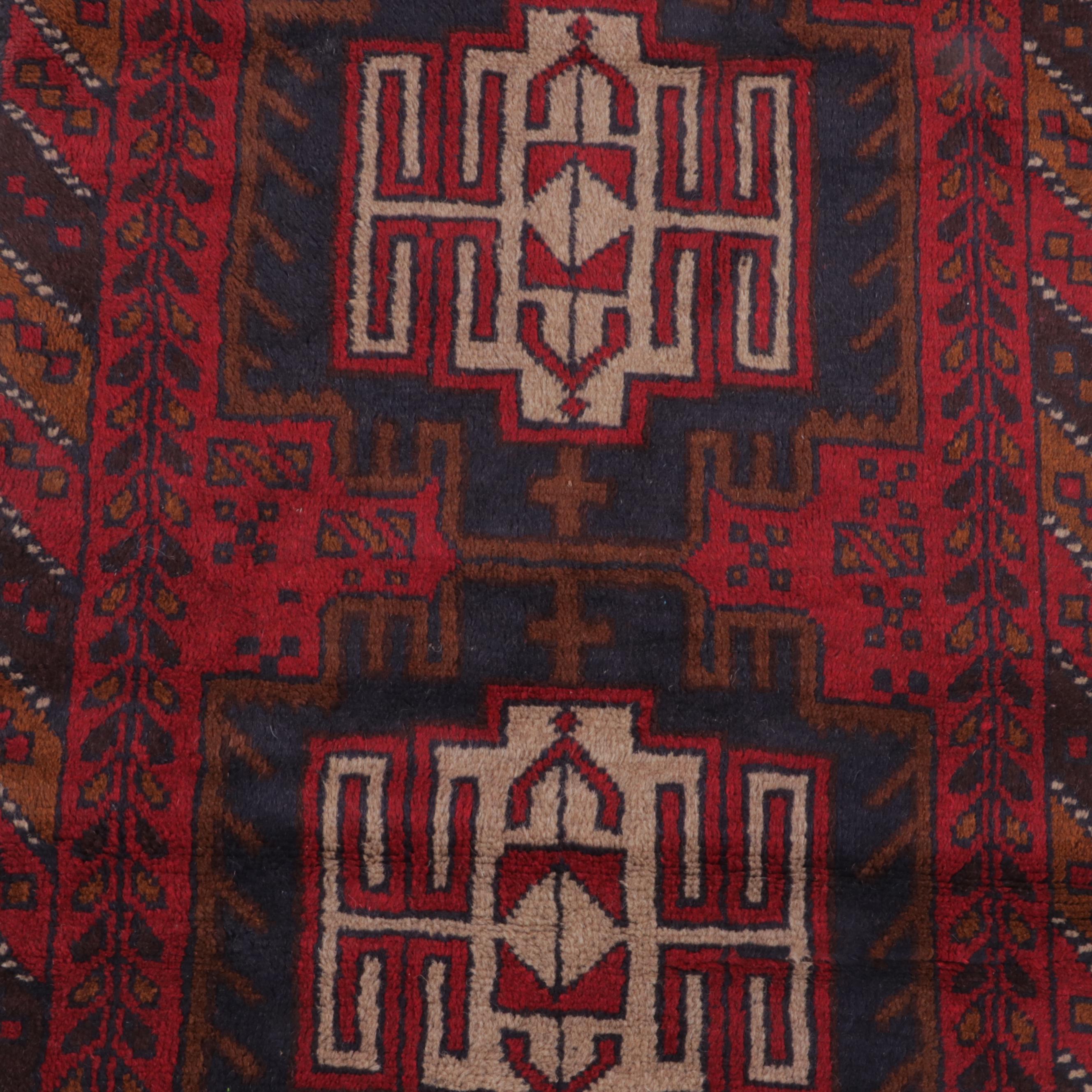 2'8 x 4'5 Hand-Knotted Afghan Taimani Accent Rug
