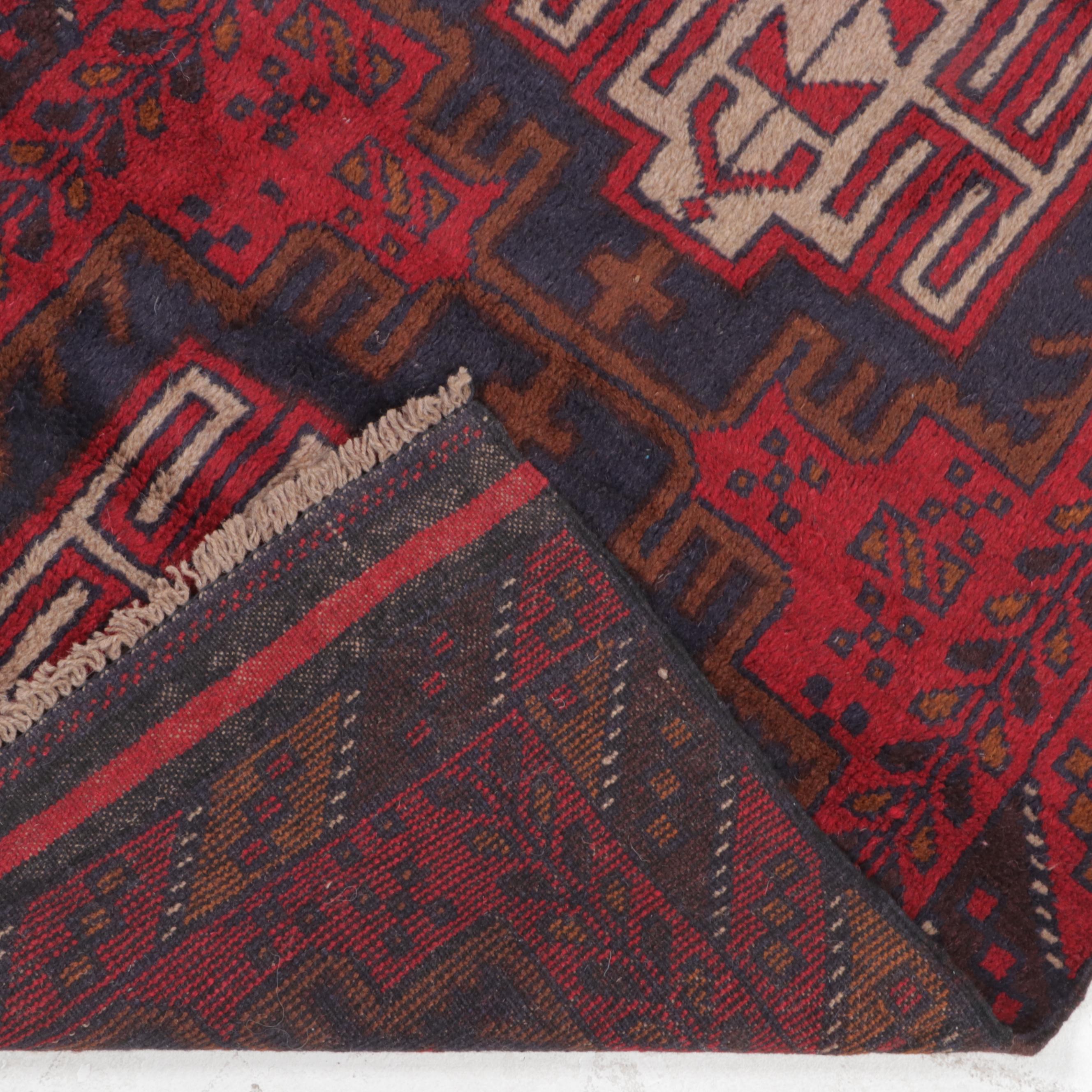2'8 x 4'5 Hand-Knotted Afghan Taimani Accent Rug