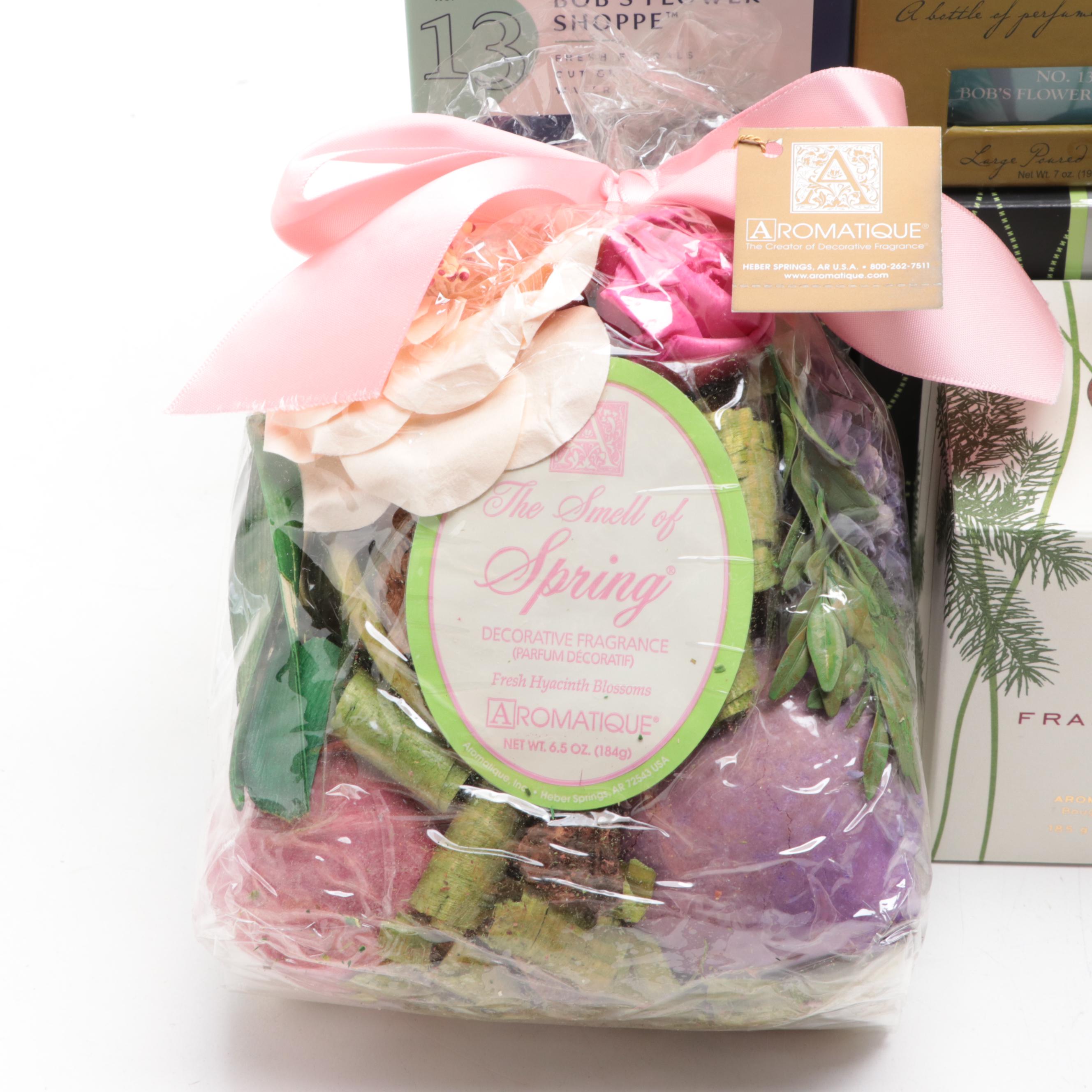 Thymes "Frasier Fir" Candles and Soap with Other Candles and Potpourri