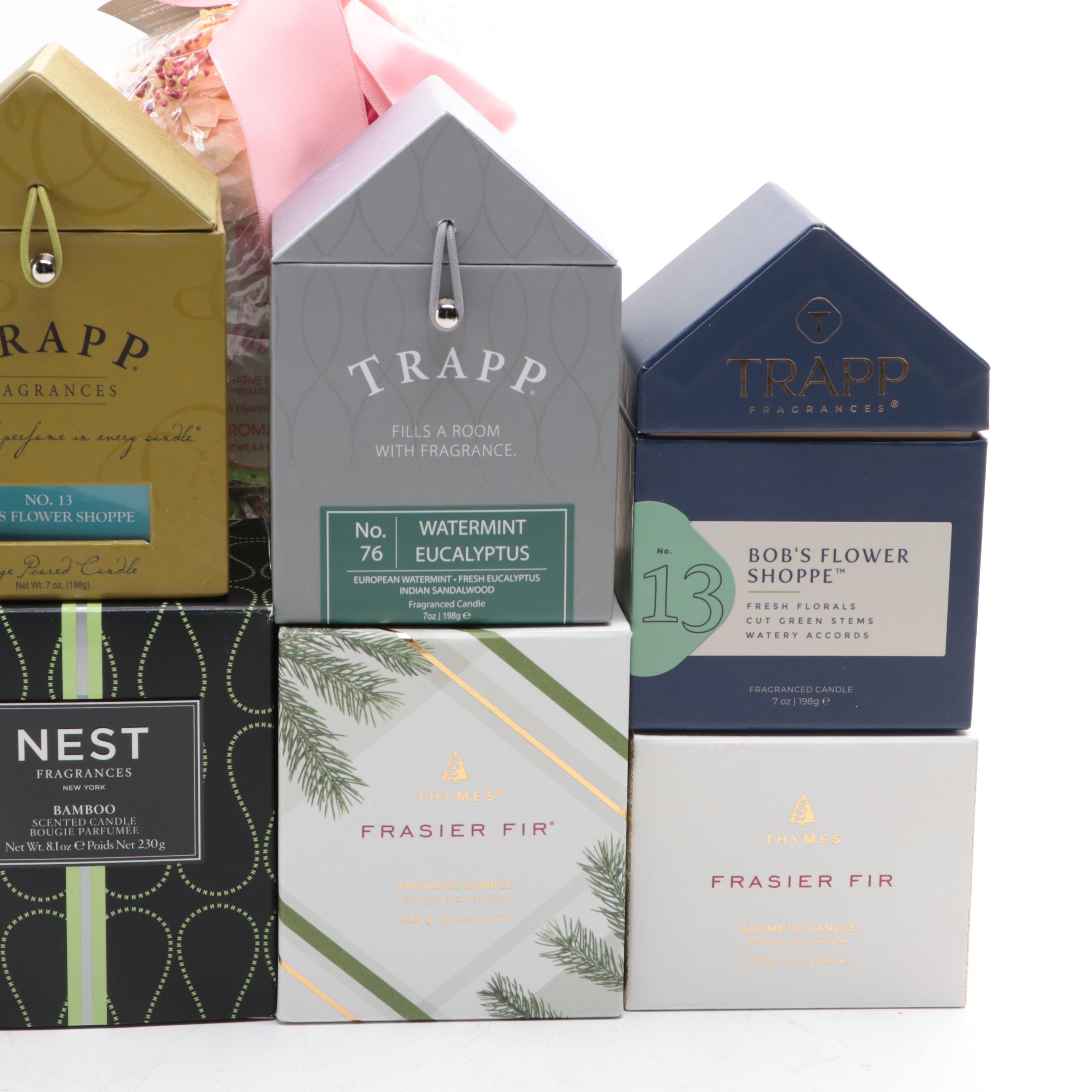 Thymes "Frasier Fir" Candles and Soap with Other Candles and Potpourri
