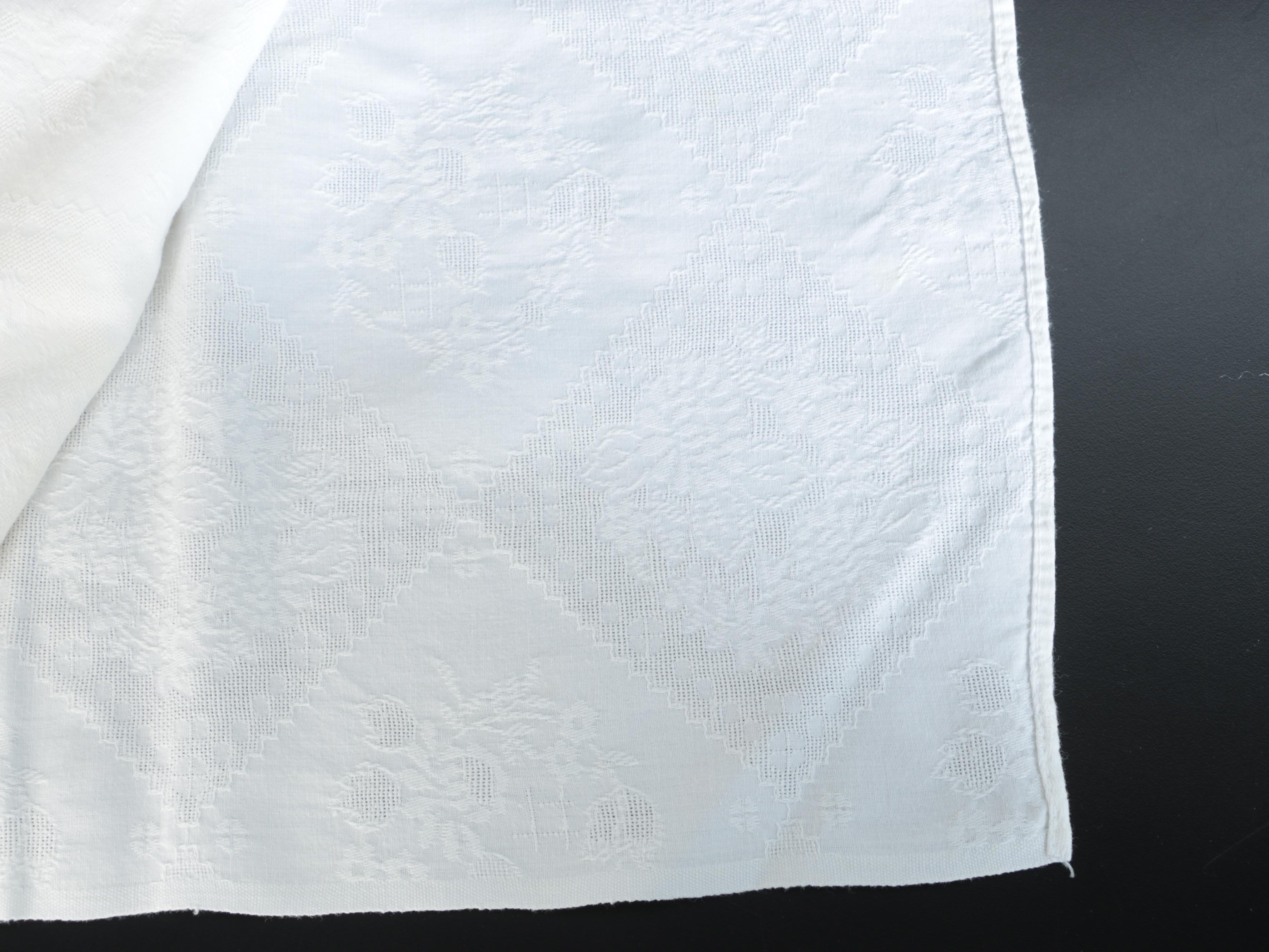 Lace Edge Napkins with Embroidered and Other Table Linens, 20th Century