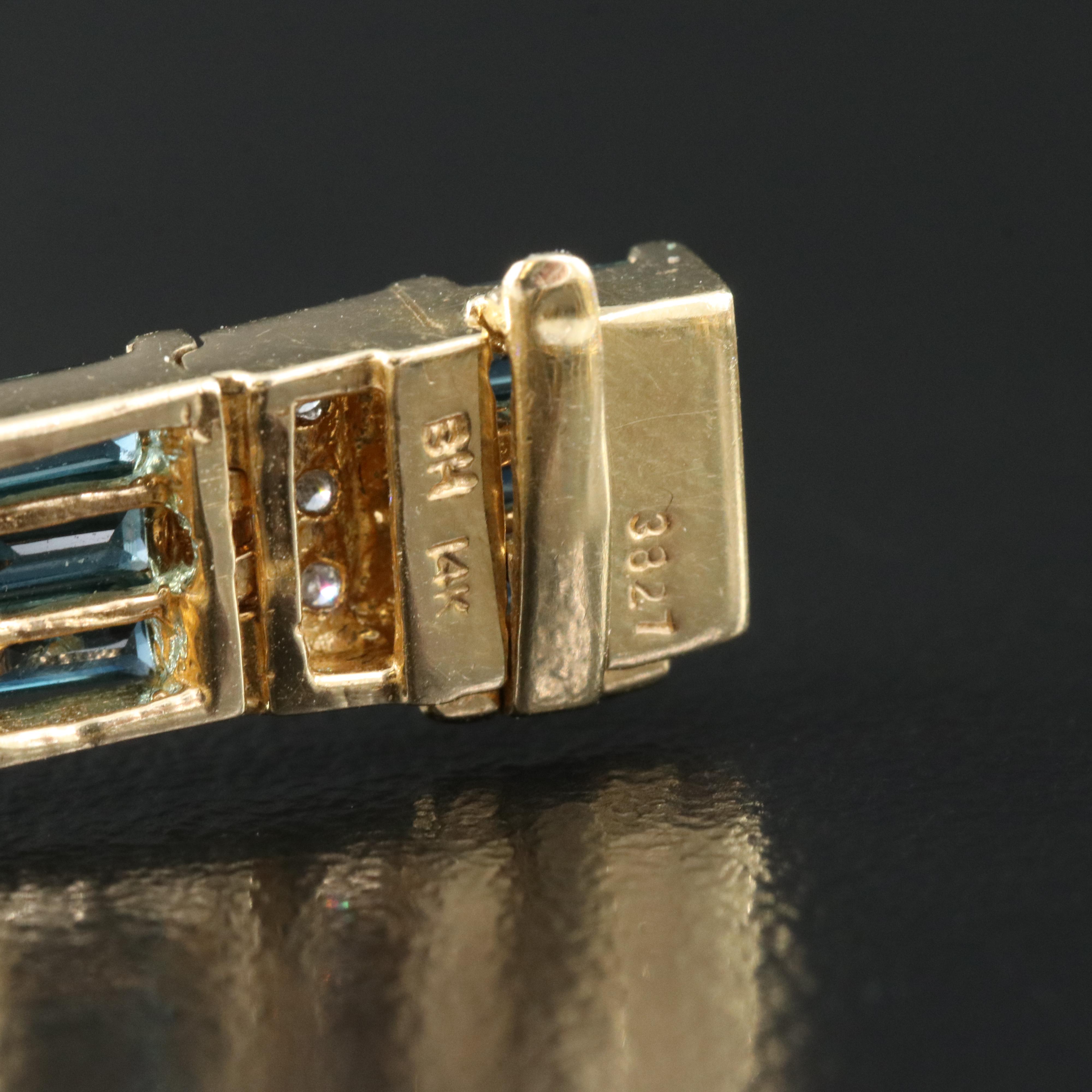 14K Sapphire and Diamond Bracelet