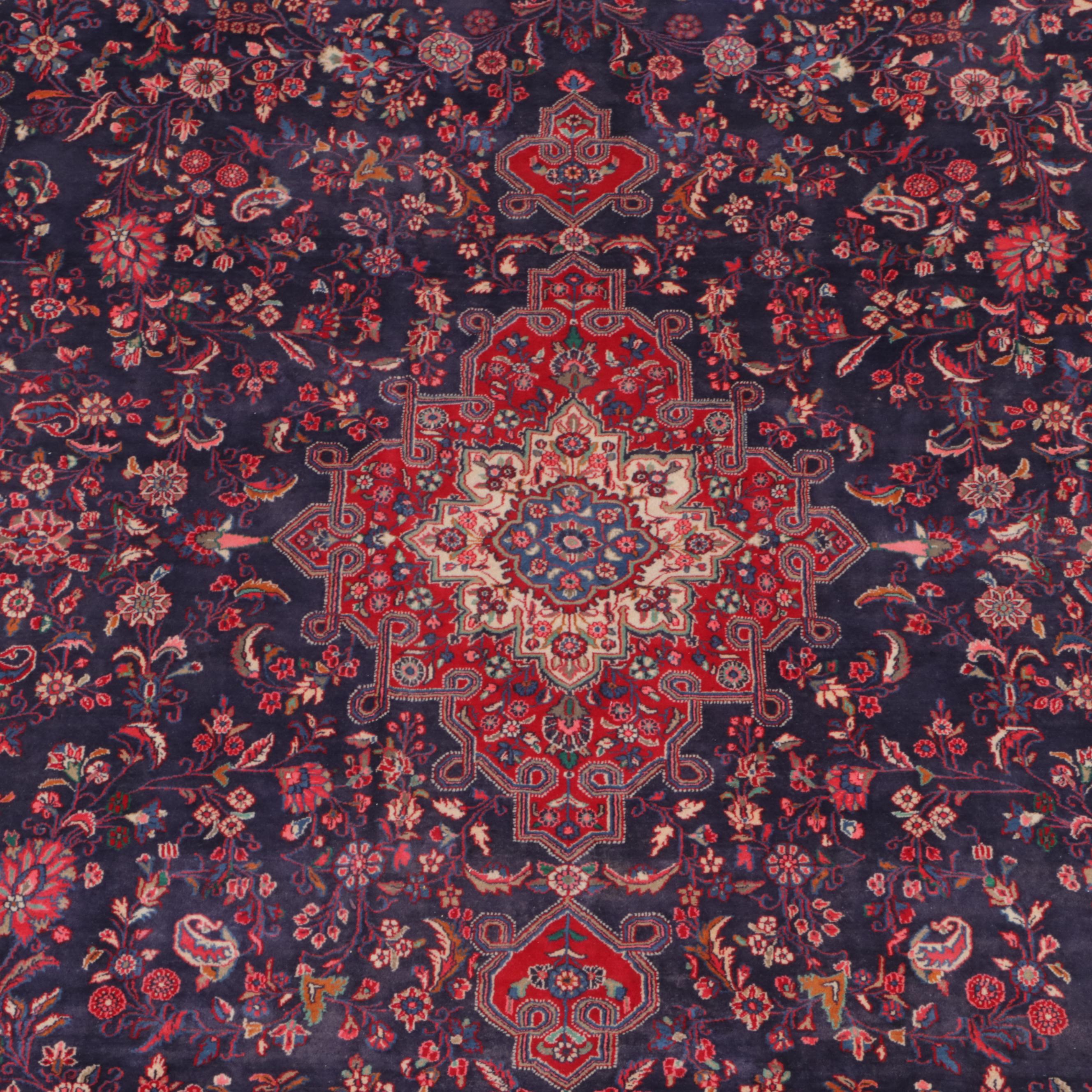 10'3 x 14'10 Hand-Knotted Persian Kashan Area Rug