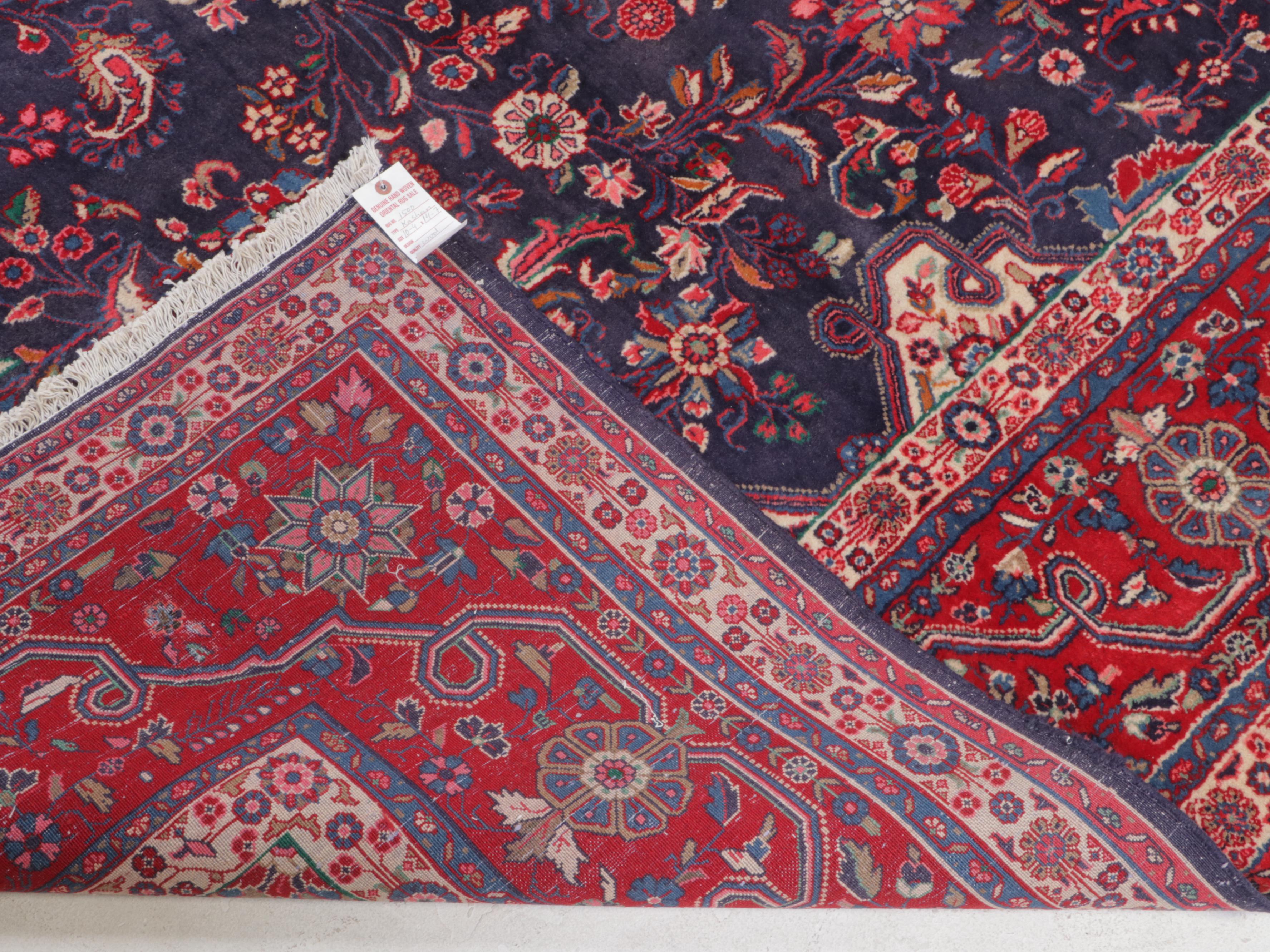 10'3 x 14'10 Hand-Knotted Persian Kashan Area Rug