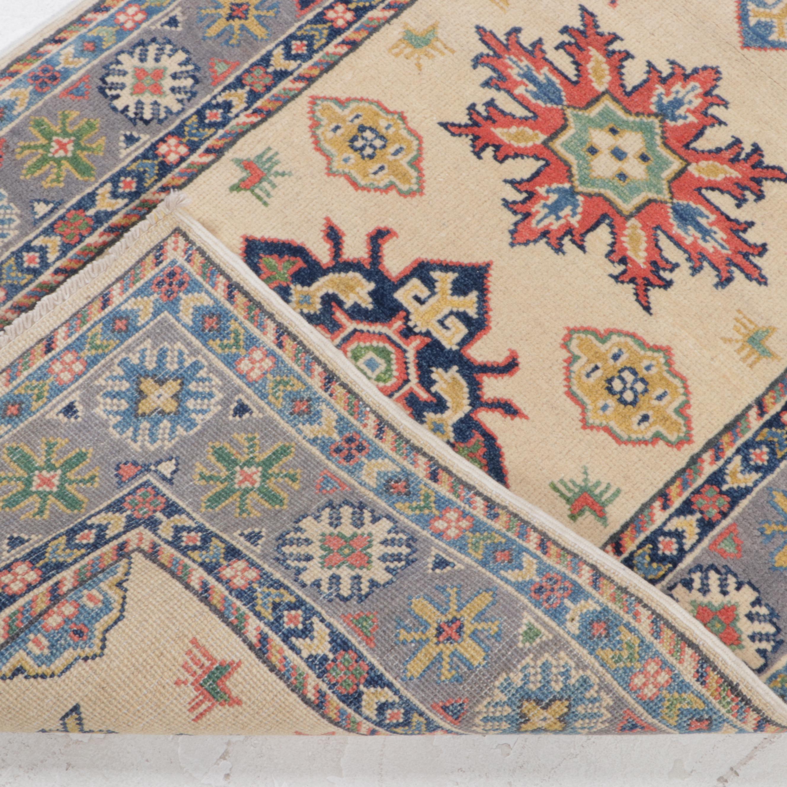 2'9 x 9'10 Hand-Knotted Pakistani Kazak Carpet Runner