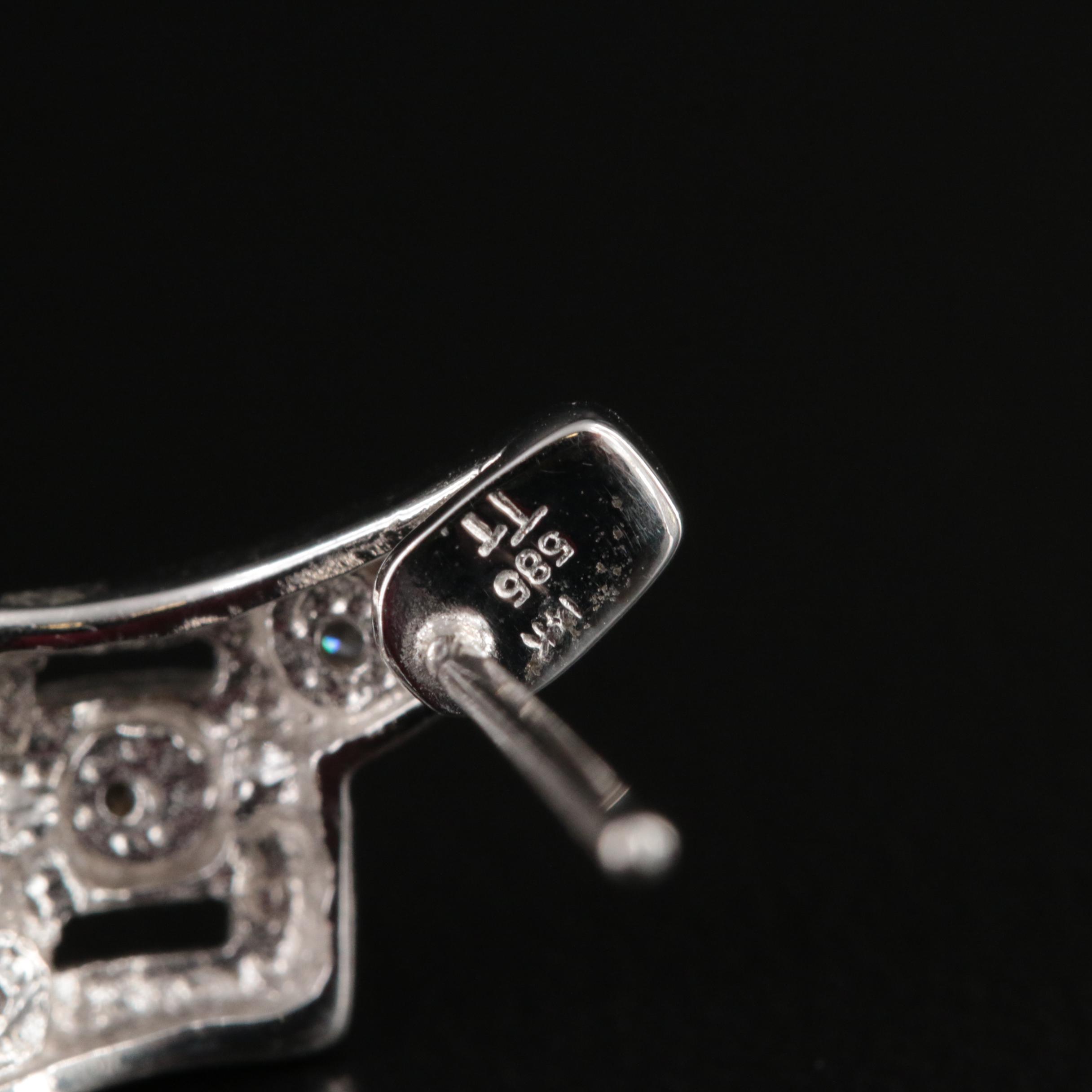 14K 0.06 CTW Diamond J Hoop Earrings