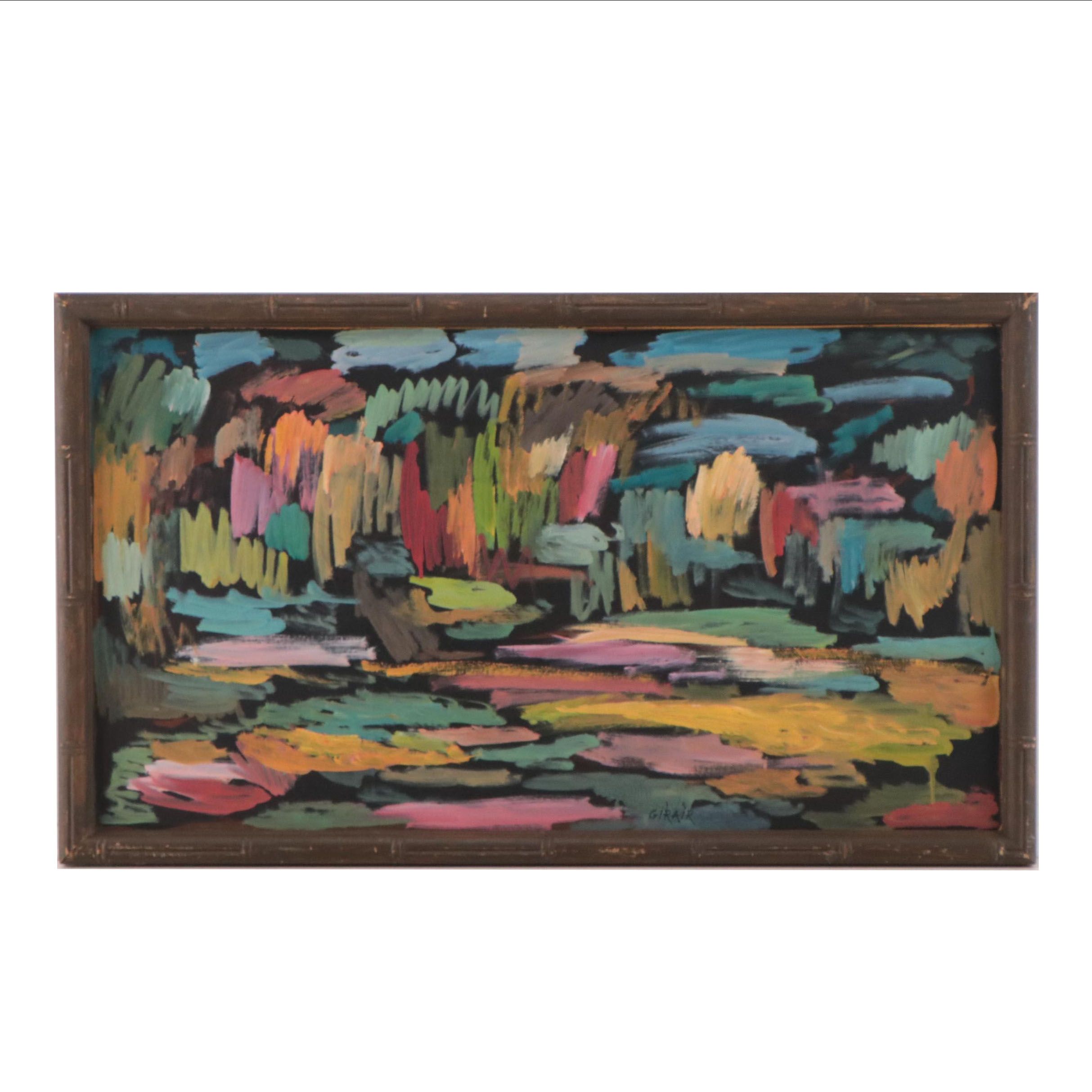 Girair Poladian Abstract Acrylic Painting "In One Tempo," 2003