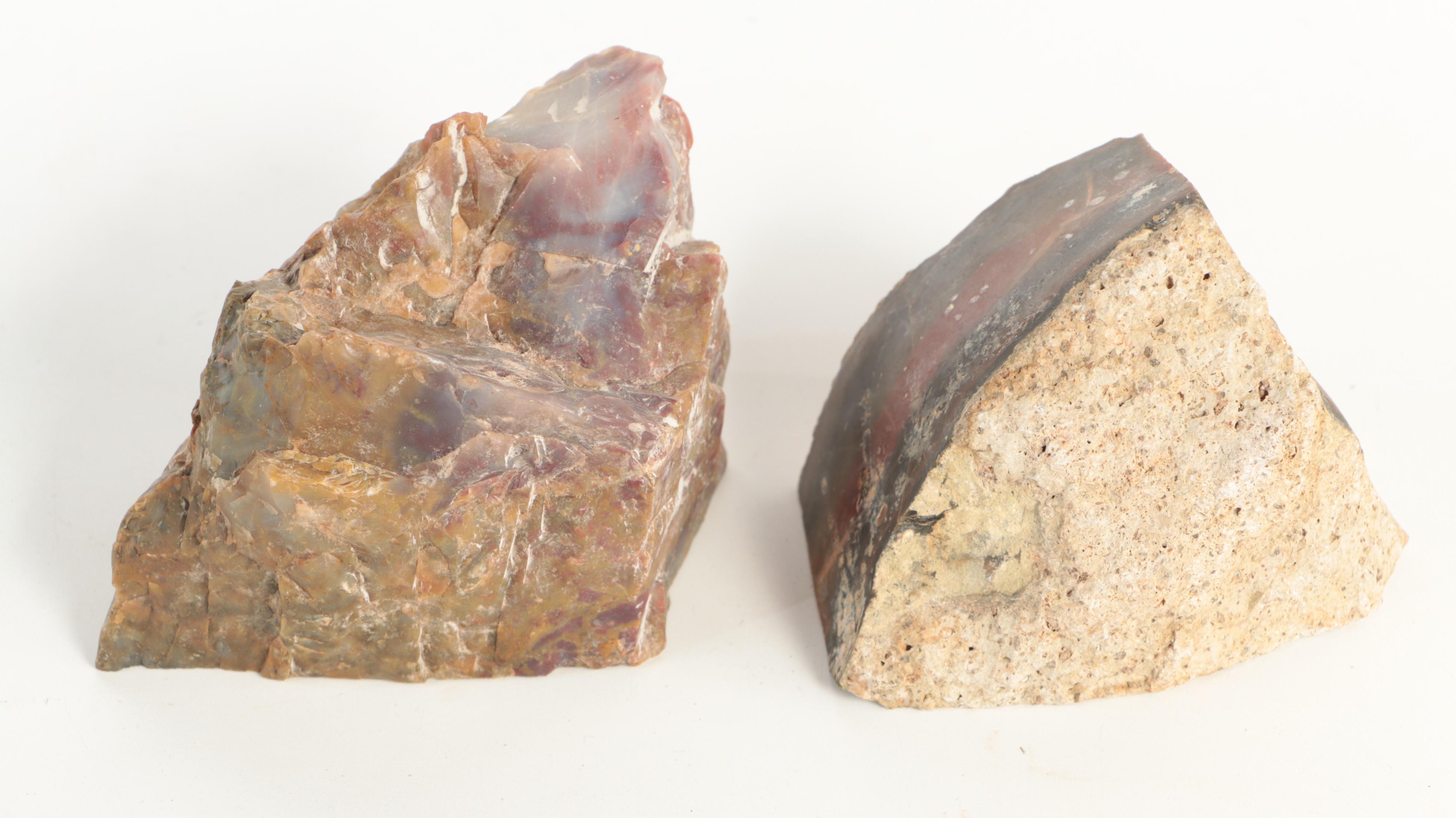 Rough Petrified Wood, Jasper, Chalcedony and Other Mineral Specimens