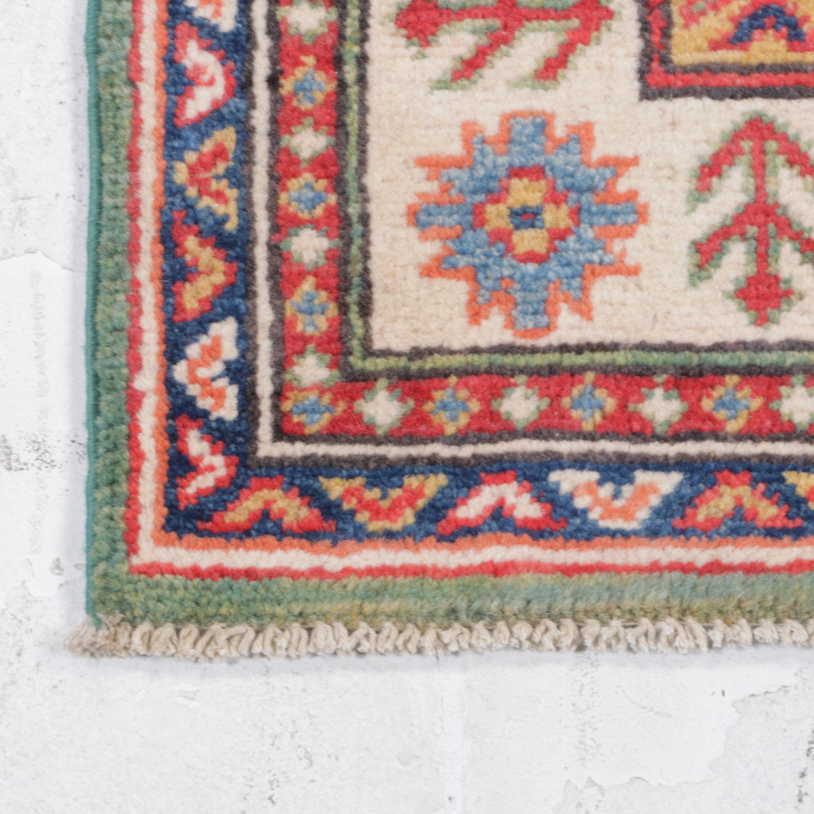 2'8 x 9'6 Hand-Knotted Pakistani Kzzak Carpet Runner