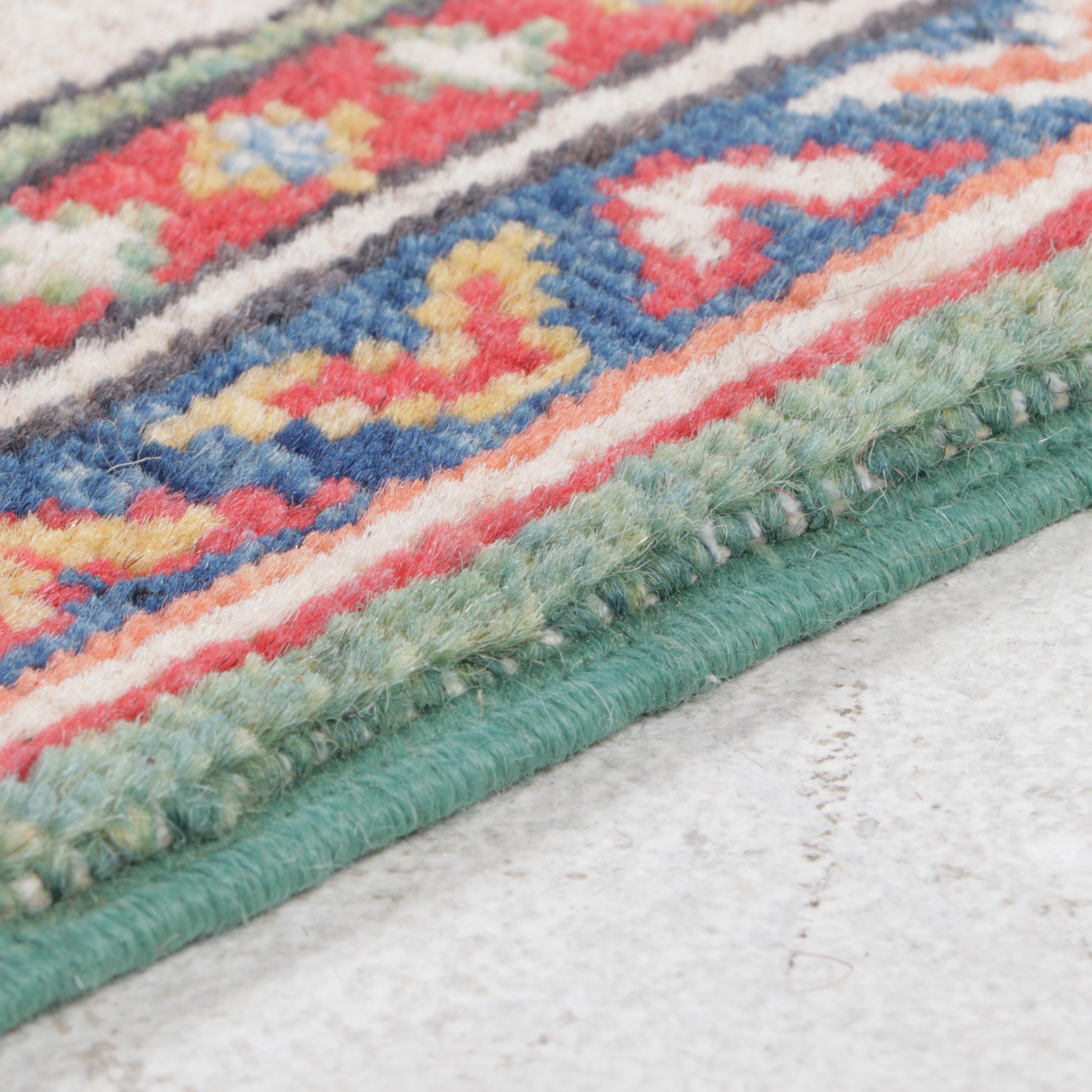 2'8 x 9'6 Hand-Knotted Pakistani Kzzak Carpet Runner