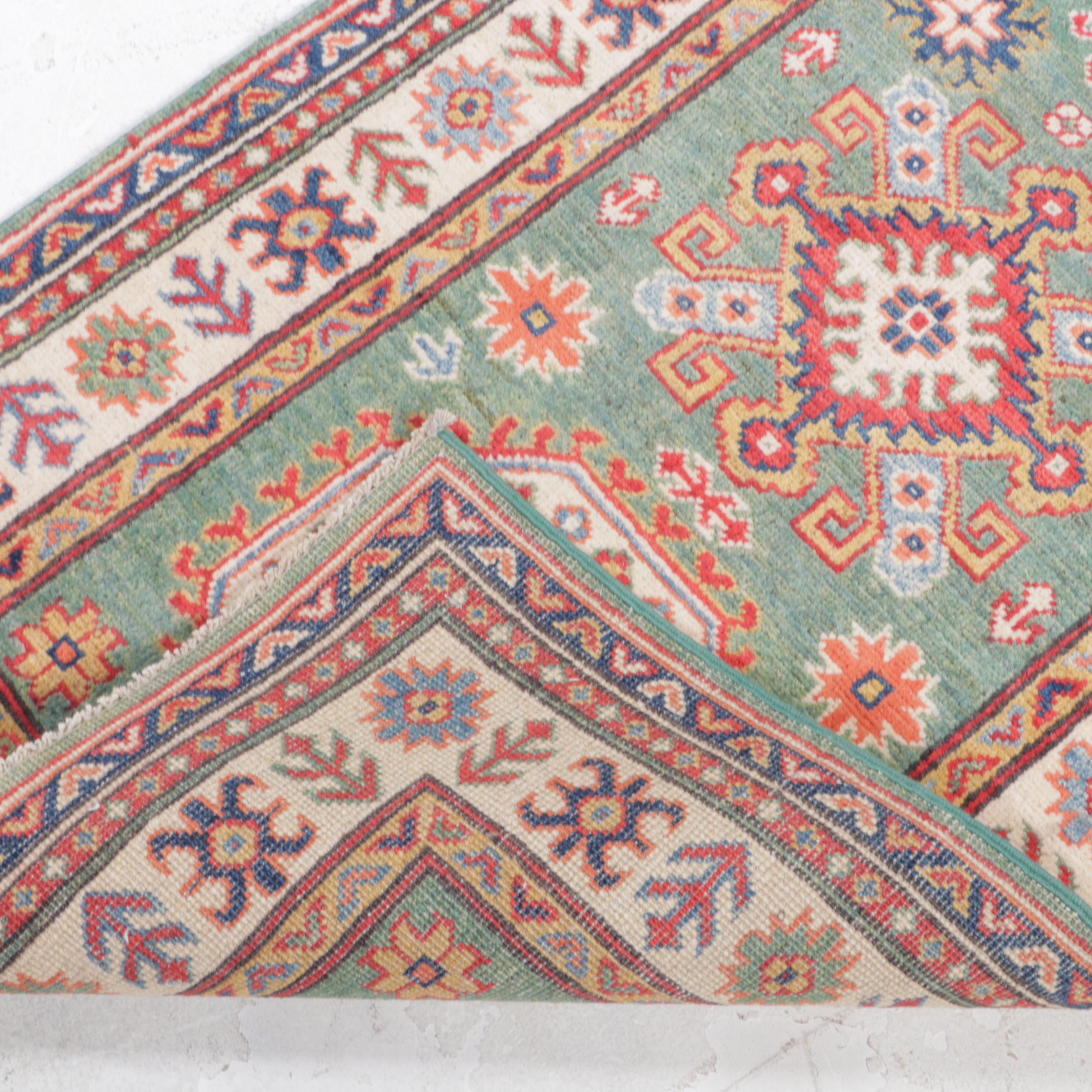 2'8 x 9'6 Hand-Knotted Pakistani Kzzak Carpet Runner