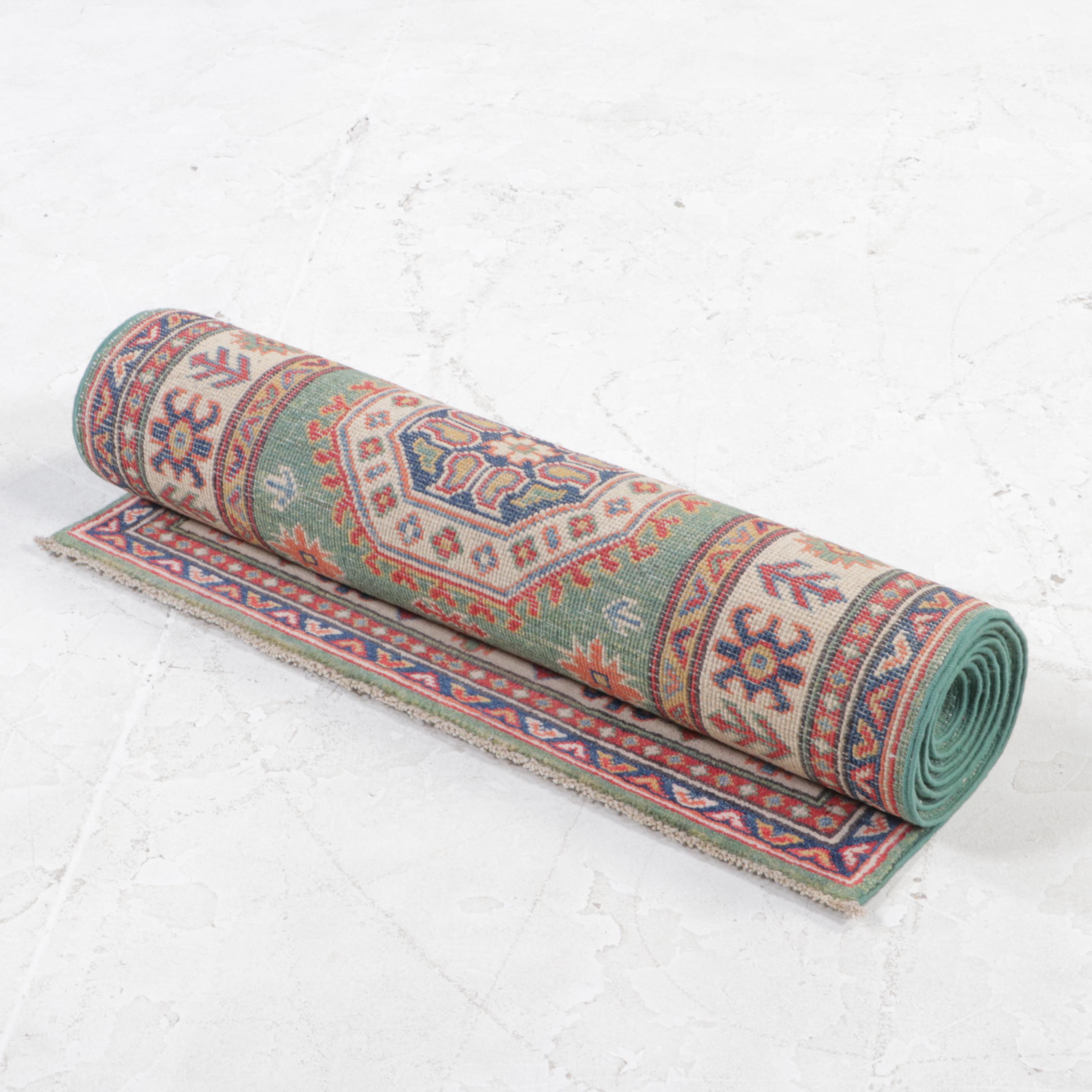 2'8 x 9'6 Hand-Knotted Pakistani Kzzak Carpet Runner