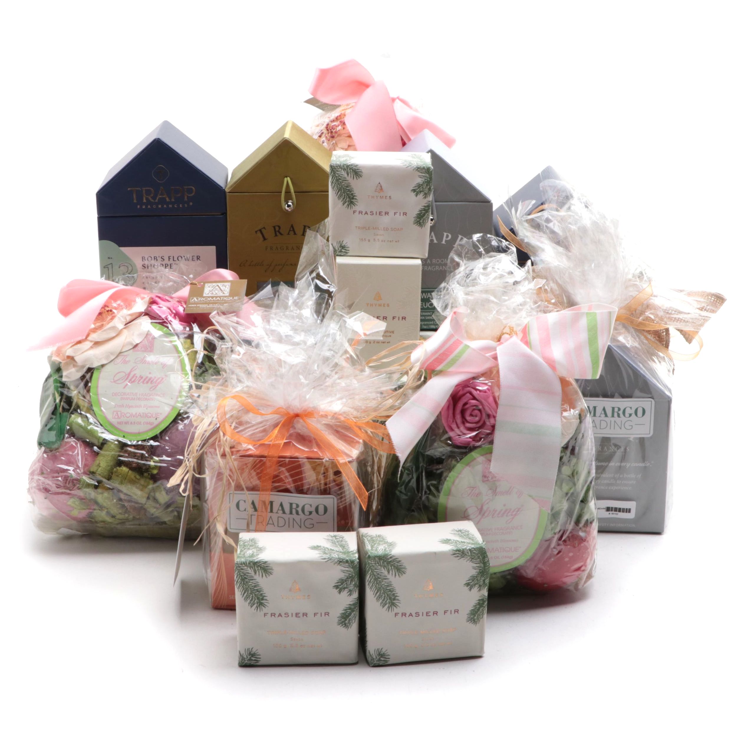 Thymes "Frasier Fir" Candles and Soap with Other Candles and Potpourri